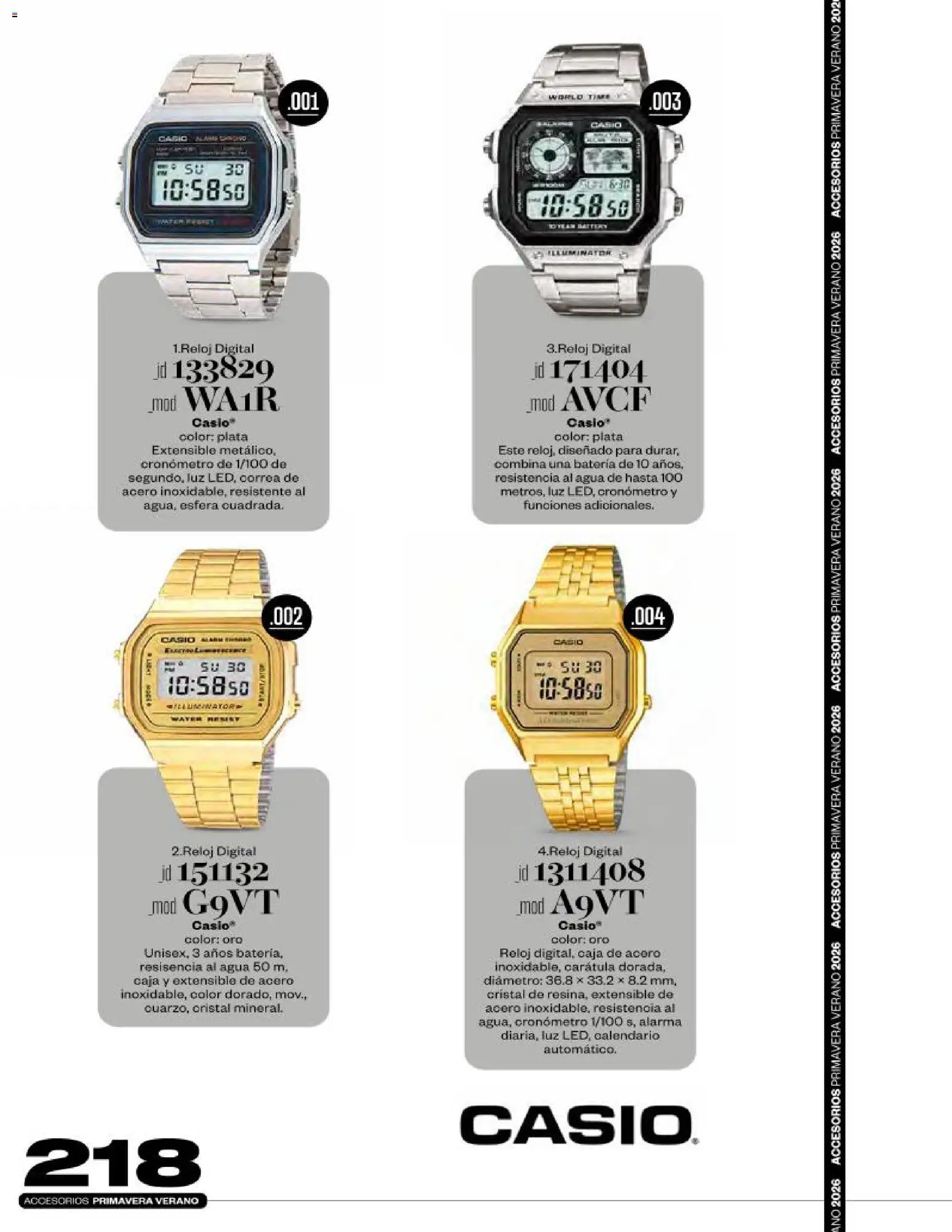 Nuevas ofertas de Price Shoes válidas en toda la República Mexicana desde el 18.04.2026. ¡Encuentra las mejores ofertas en Price Shoes catálogo Accesorios! | Página: 218 | Productos: Agua, Alarma, Batería, Reloj