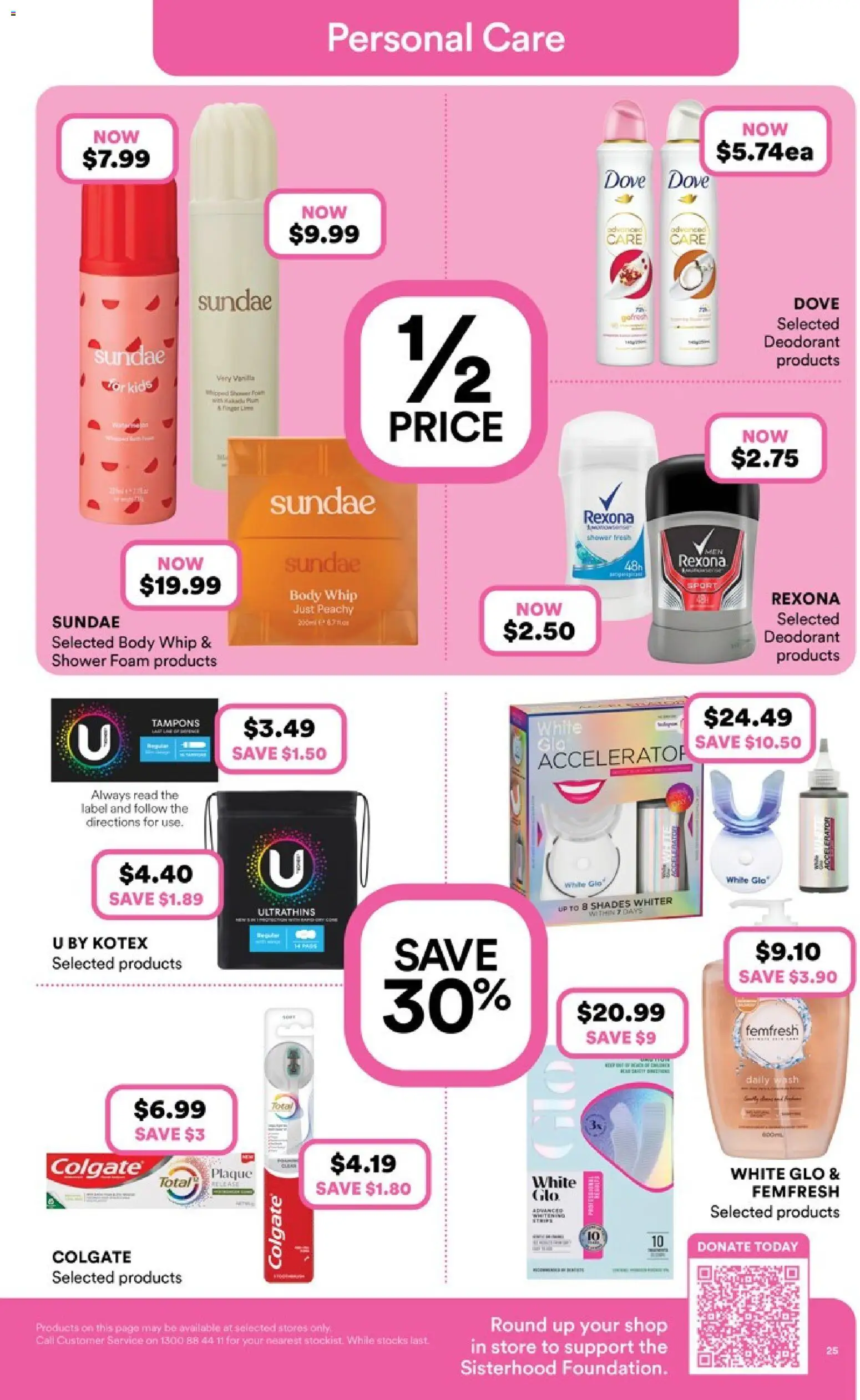 Priceline Pharmacy catalogue - valid from 30.10.2025 | Page: 25 | Products: Shower, Deodorant, Tampons