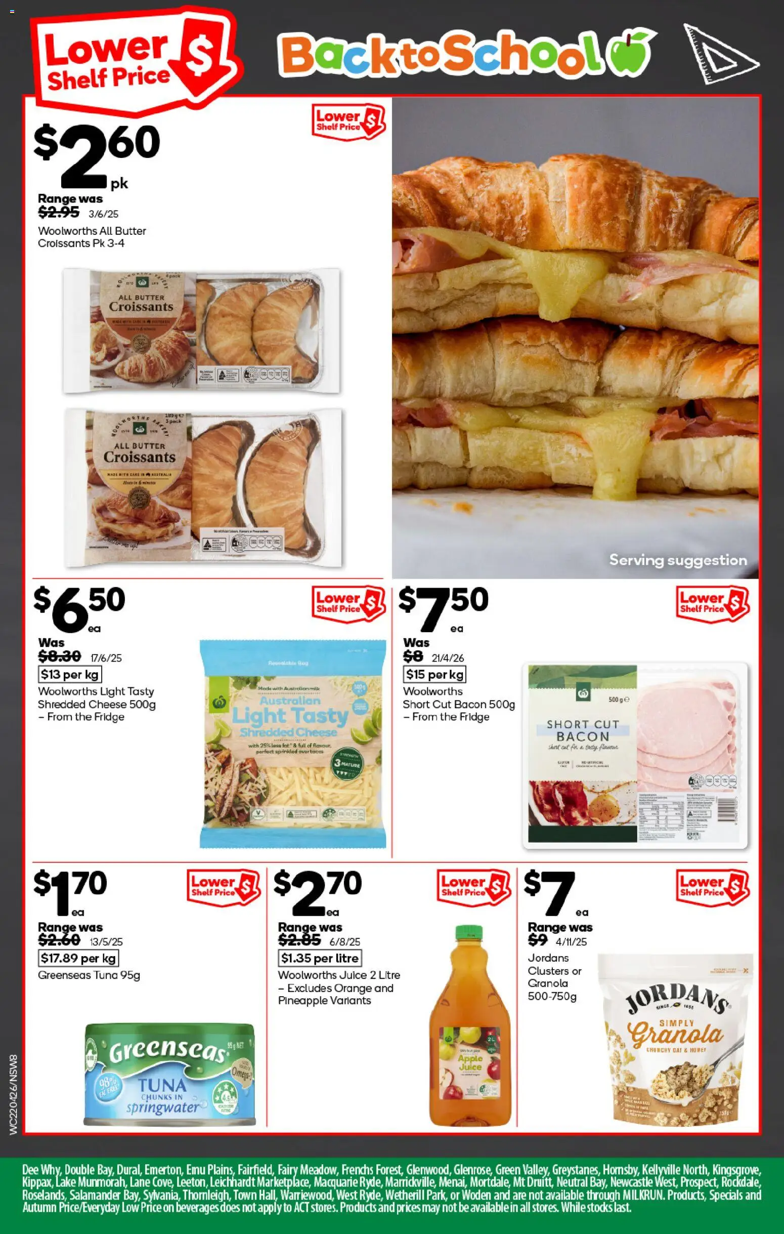Woolworths catalogue - valid from 22.04.2026 | Page: 8 | Products: Bacon, Butter, Juice, Pineapple