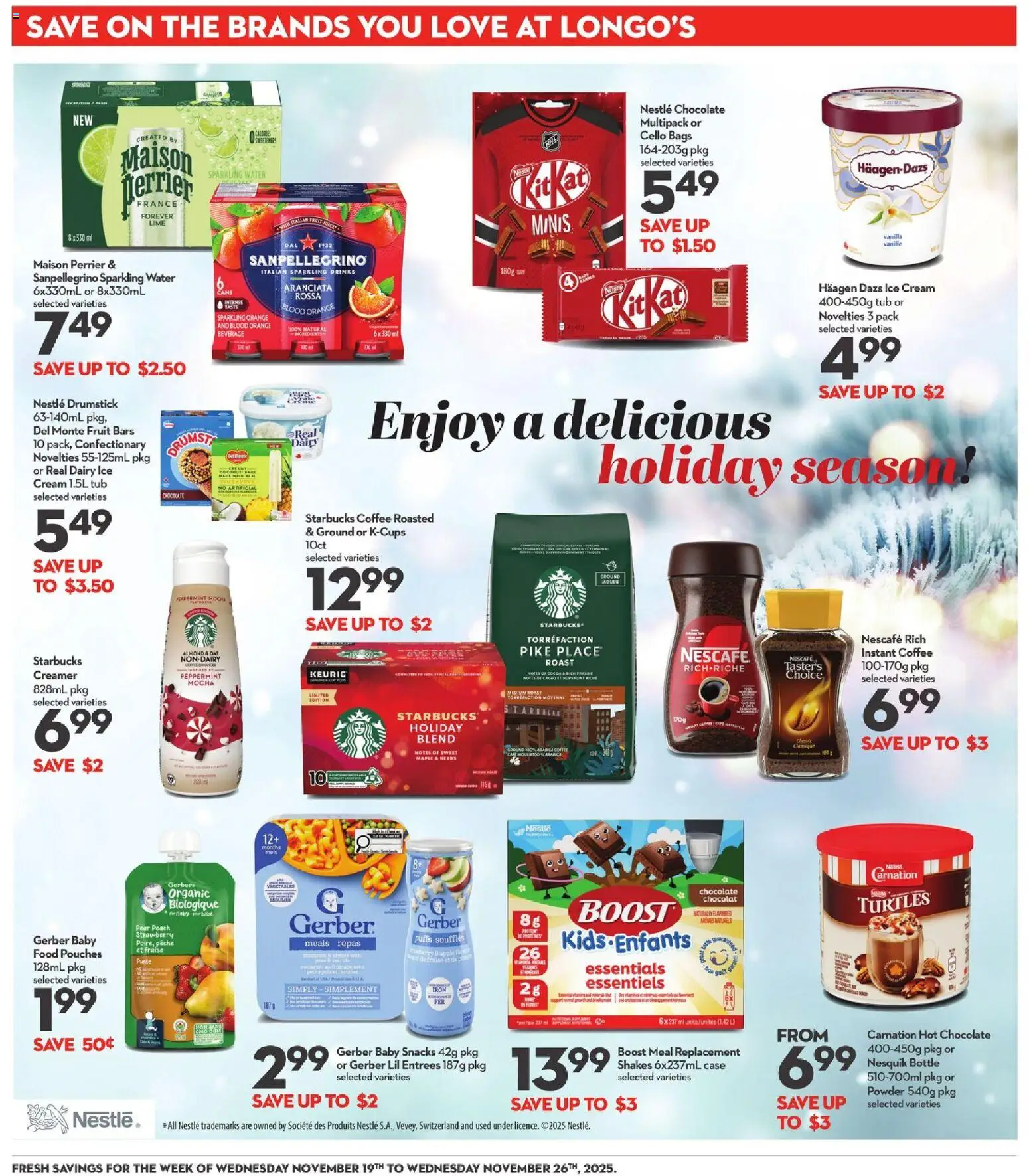Longo's flyer valid from 20.11.2025 | Page: 20 | Products: Cream, Ice cream, Case, Chocolate