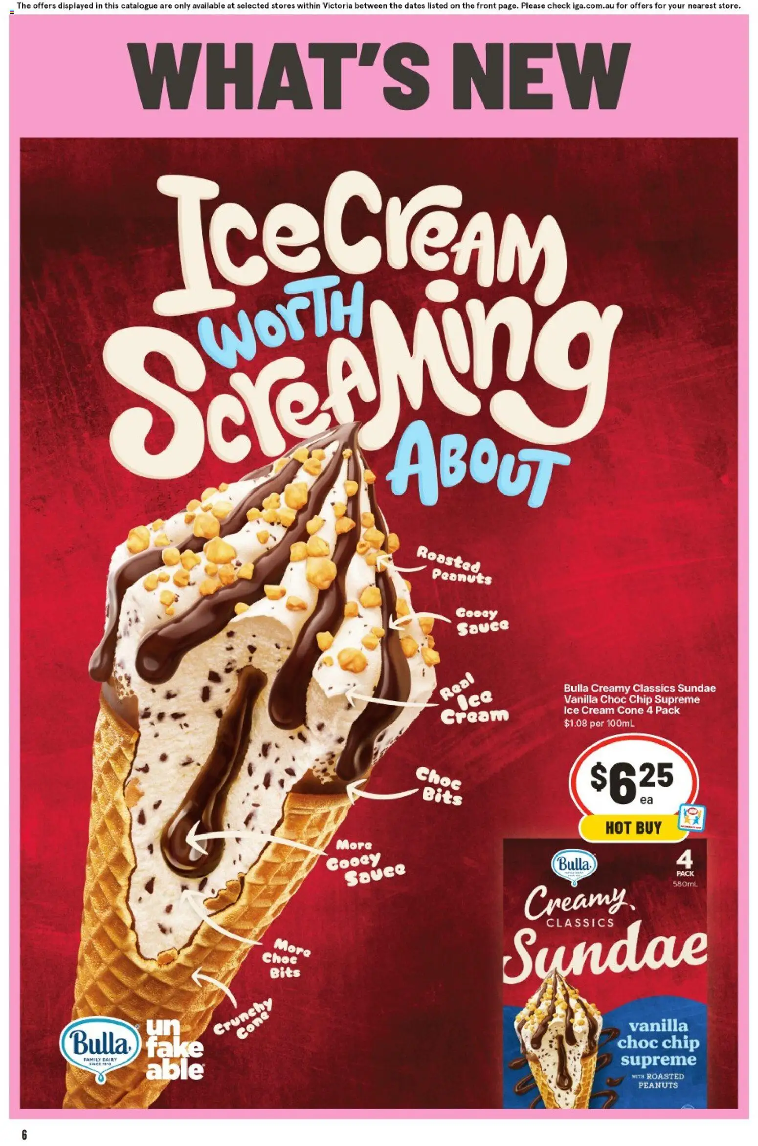 IGA catalogue - valid from 21.01.2026 | Page: 6 | Products: Ham, Pizza, Beef, Ice cream