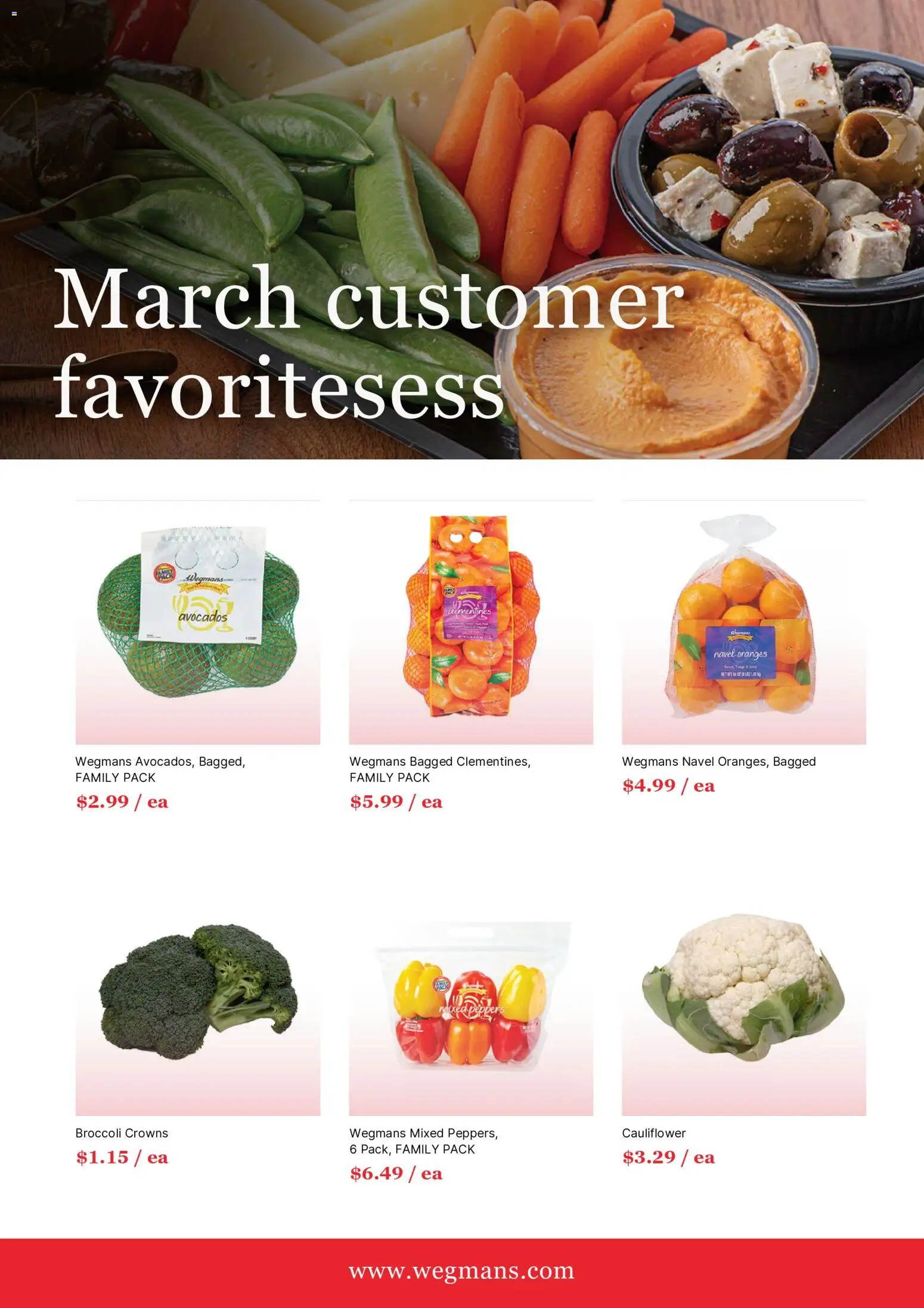 Wegmans Weekly Ad - valid from 01.03.2026 | Page: 4 | Products: Broccoli, Crowns, Oranges, Cauliflower