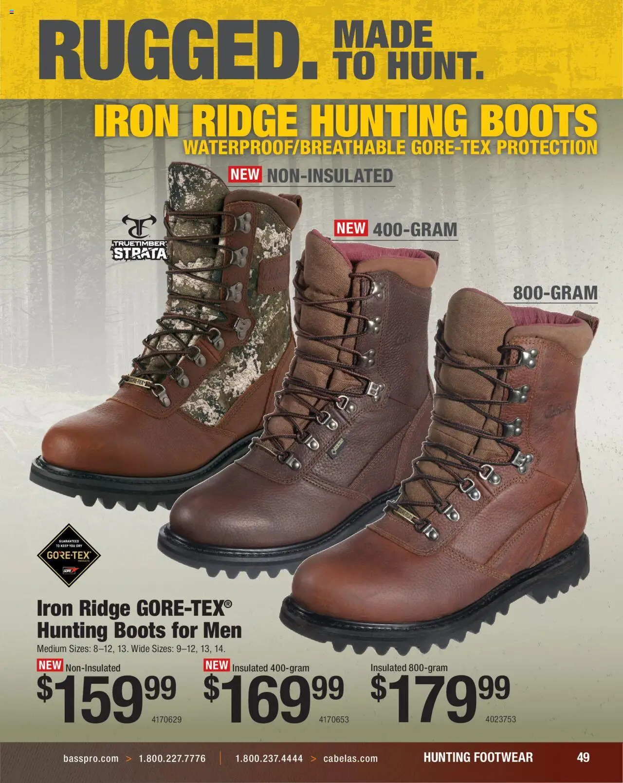 Cabela's Hunting Master 25 - valid from 11.08.2025 | Page: 49 | Products: Ridge, Hunting Boots, Boots, Iron
