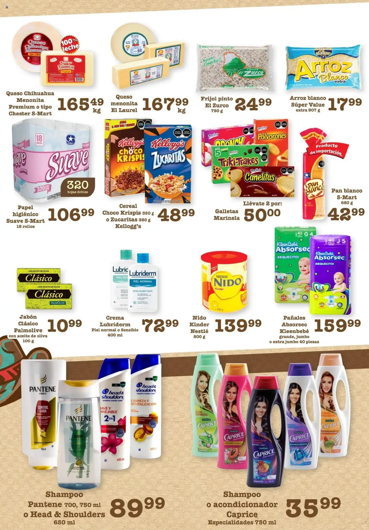 Nuevas ofertas de S-Mart válidas en toda la República Mexicana desde el 29.07.2025. ¡Encuentra las mejores ofertas en S-Mart - Folleto - Chihuahua! | Página: 5 | Productos: Crema, Leche, Arroz, Acondicionador