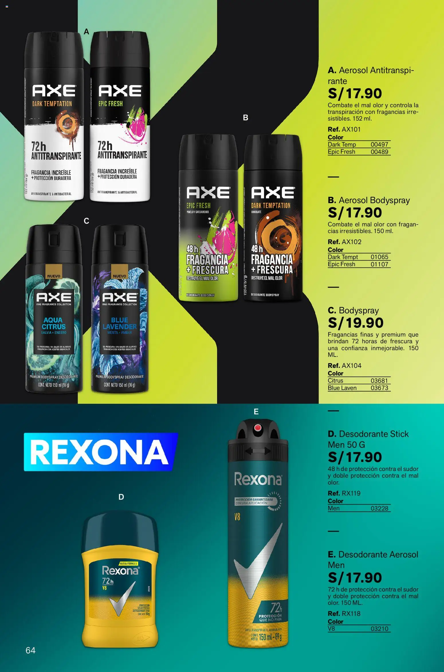 Catálogo Leonisa válido desde 05.12.2025 | Página: 64 | Productos: Desodorante, Antitranspirante, Chocolate, Fragancia