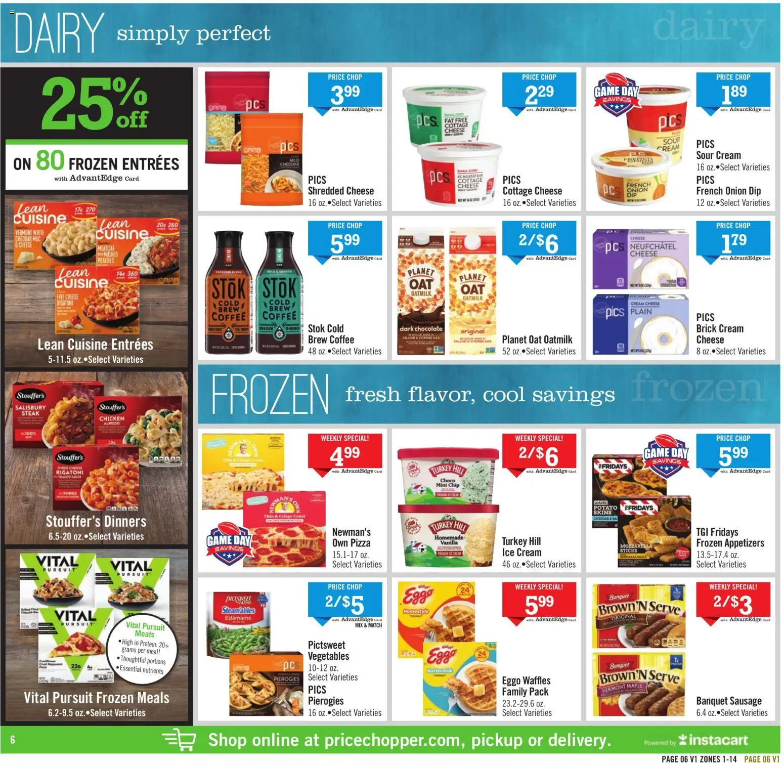 Price Chopper Weekly Flyer - valid from 25.01.2026 | Page: 6 | Products: Coffee, Pizza, Cream, Vegetables