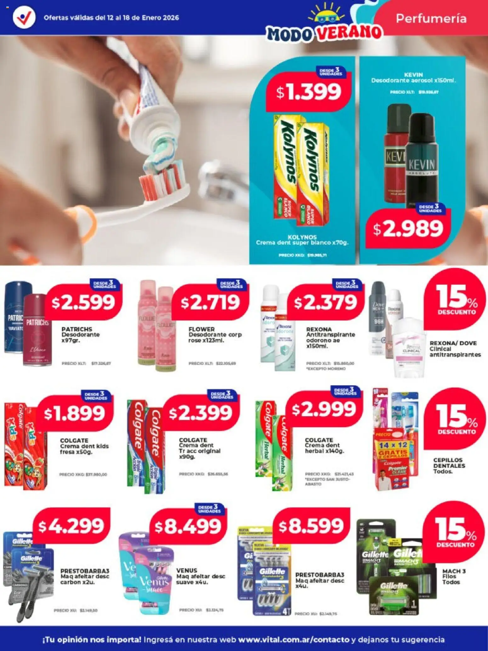 Vital - Ofertas -  Bahía Blanca │ válido desde el 12.01.2026 | Página: 4 | Productos: Desodorante, Antitranspirante, Crema
