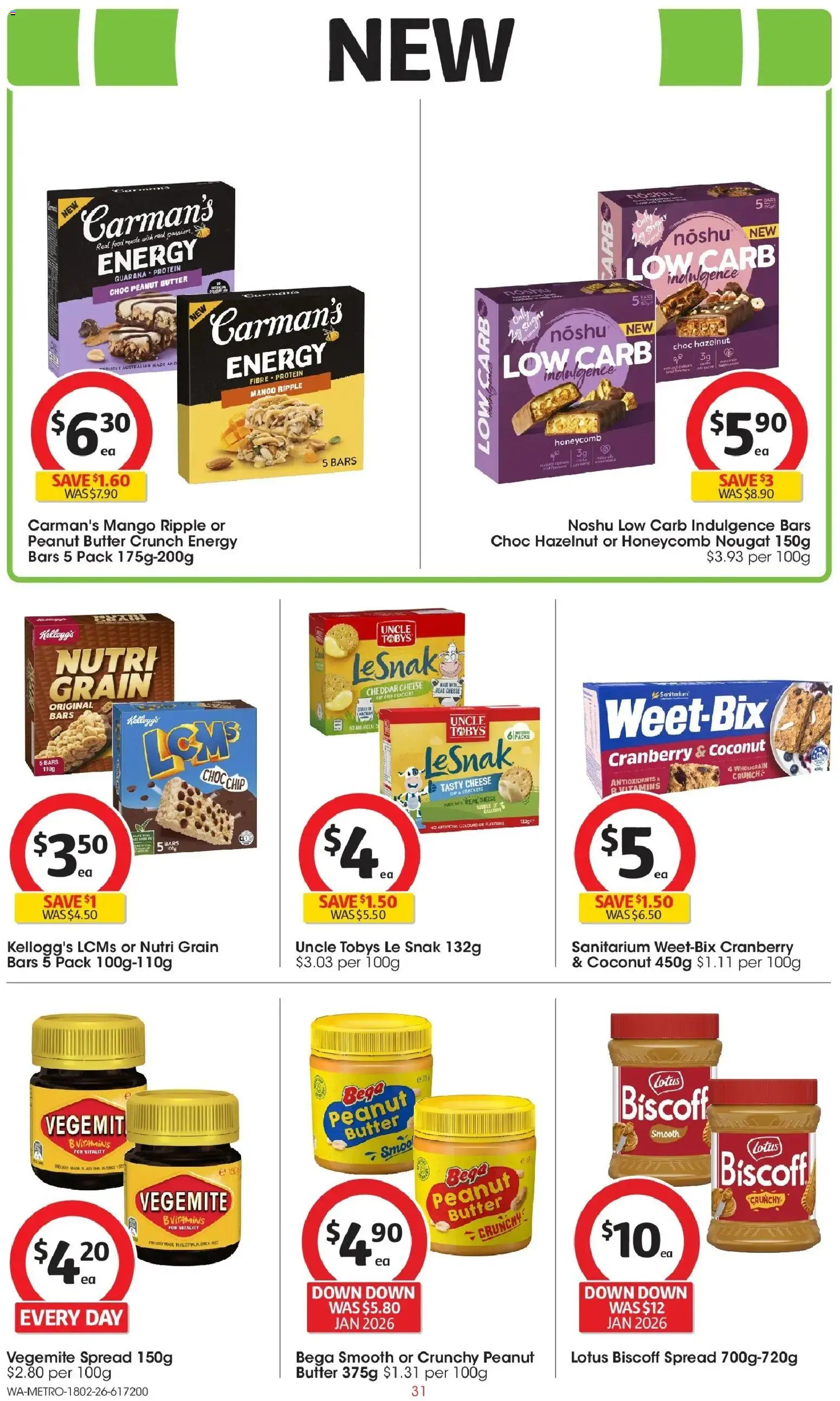 Coles catalogue - valid from 18.02.2026 | Page: 31 | Products: Butter, Cheese, Mango, Vegemite