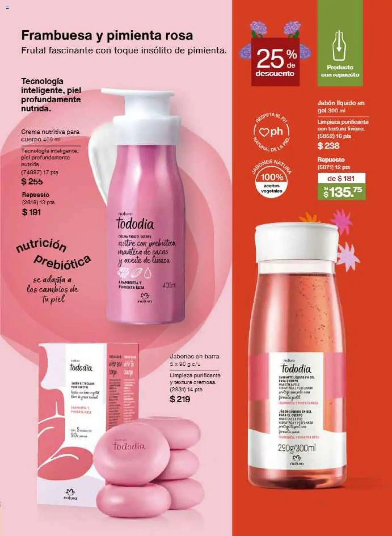 Nuevas ofertas de Natura válidas en toda la República Mexicana desde el 17.09.2025. ¡Encuentra las mejores ofertas en Natura - Campaña 15 2025! | Página: 129 | Productos: Jabón líquido, Crema, Aceite, Barra