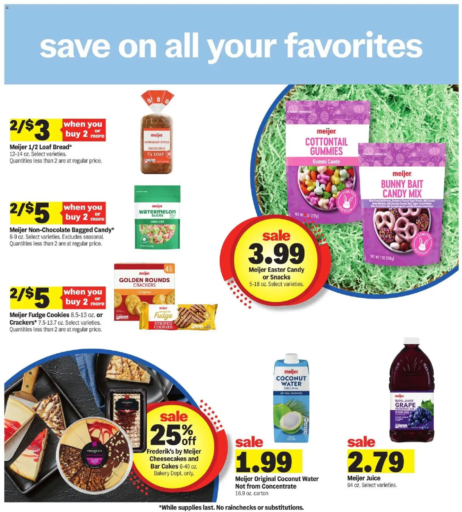 Meijer Weekly Ad - MI - valid from 18.03.2026 | Page: 18 | Products: Bakery, Milk, Chocolate, Cookies