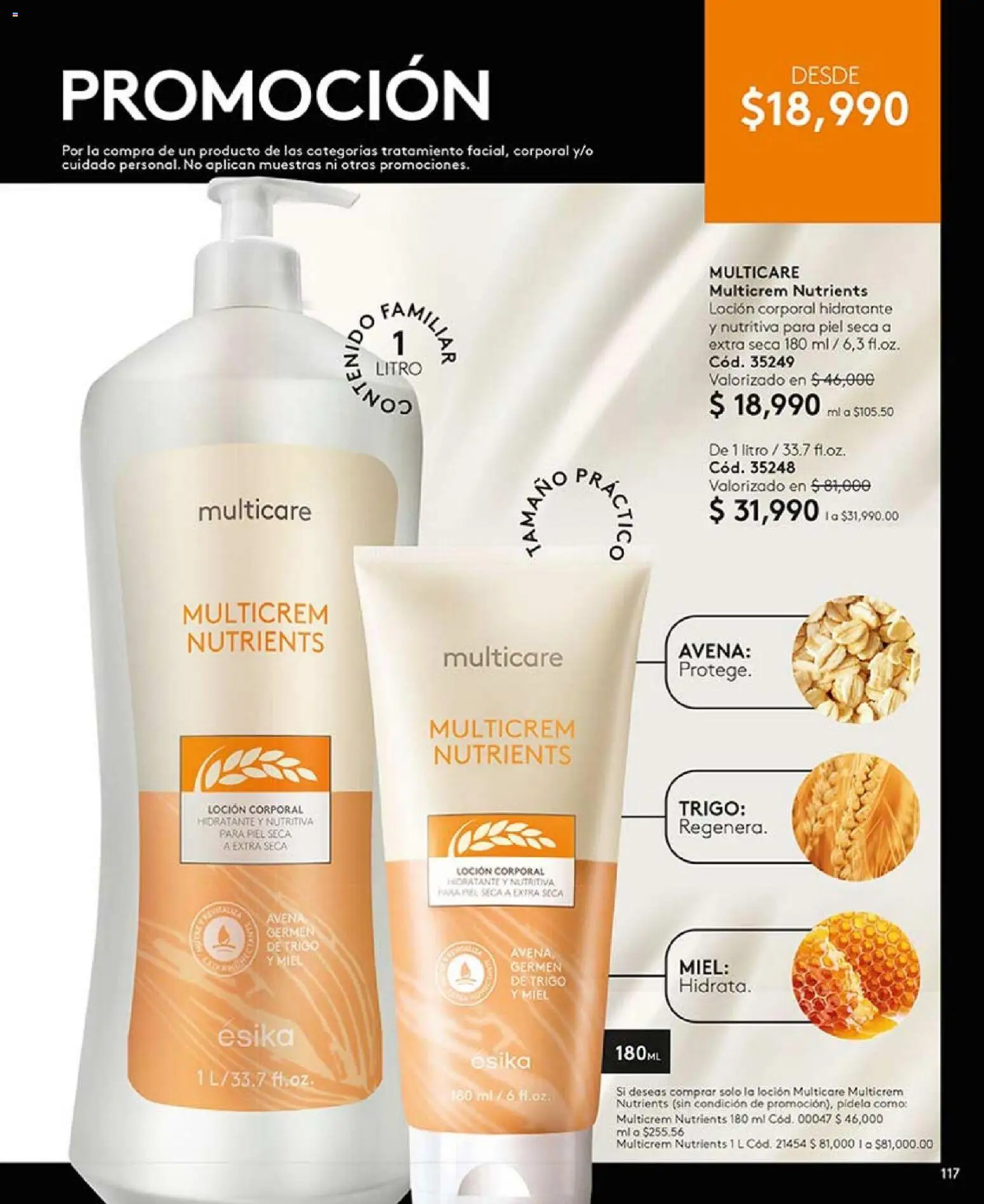 Ésika revista - valida desde el 01.01.2026 | Página: 117 | Productos: Avena, Loción