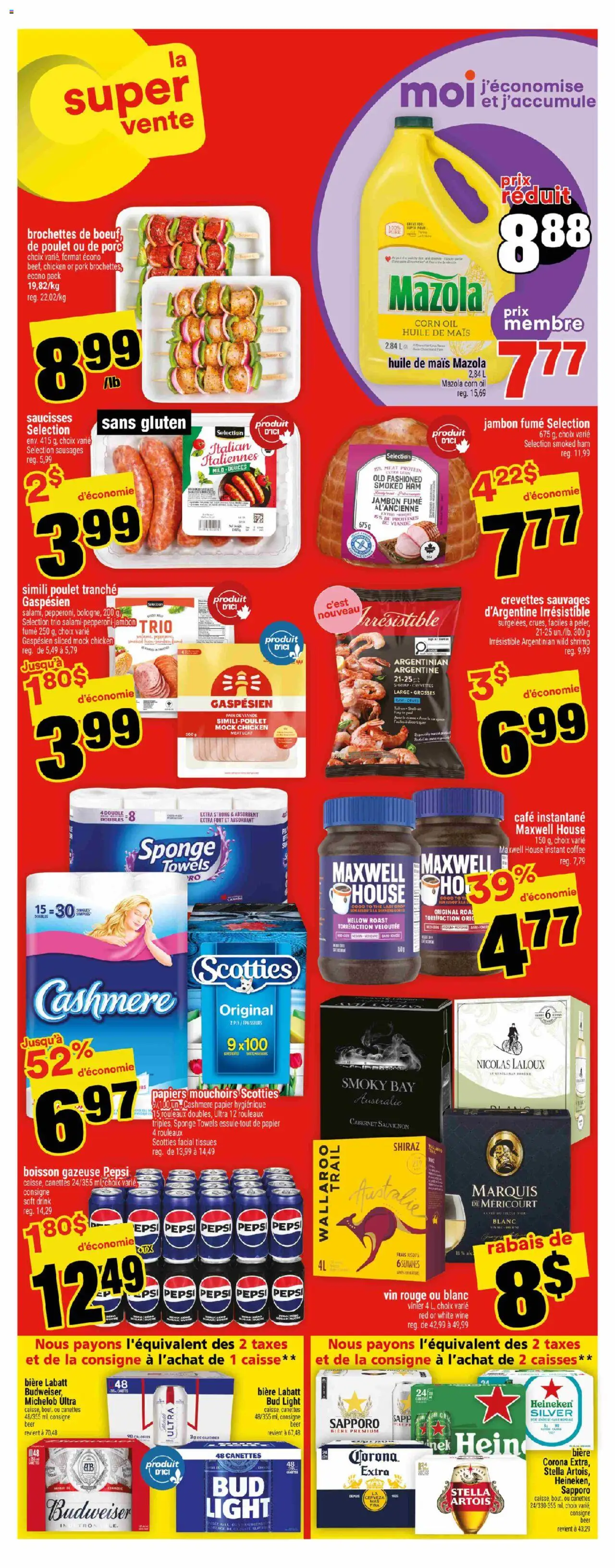 Super C flyer valid from 31.07.2025 | Page: 2 | Products: Oil, Ham, Beer, Pork