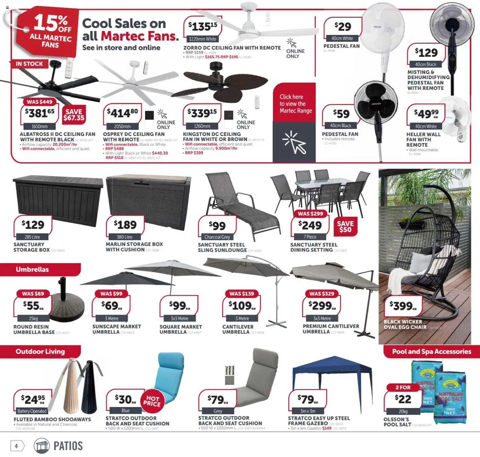 Stratco catalogue - valid from 23.01.2026 | Page: 4 | Products: Light, Gazebo, Salt, Accessories