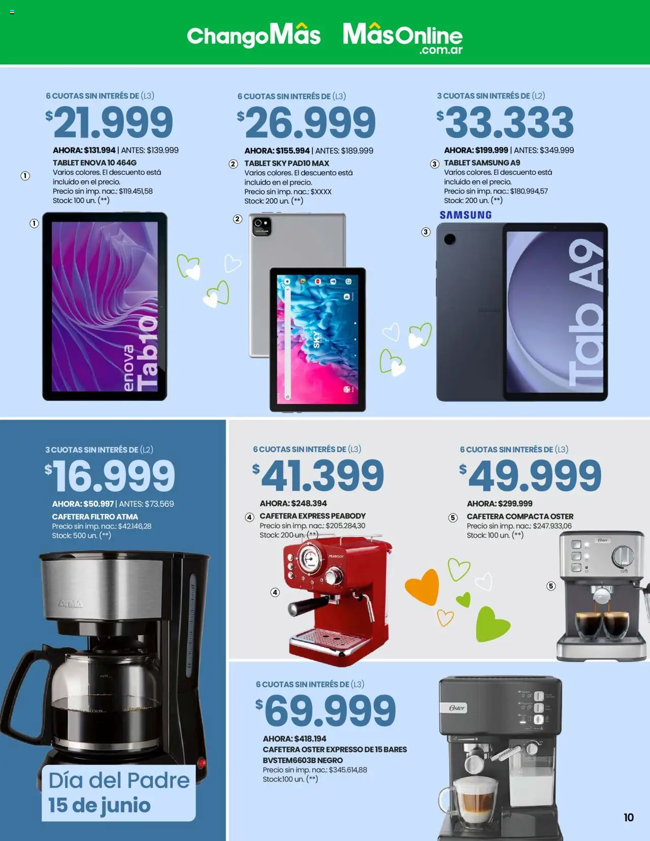 Changomas Feliz día, papá │ válido desde el 05.06.2025 | Página: 11 | Productos: Cafetera, Tablet