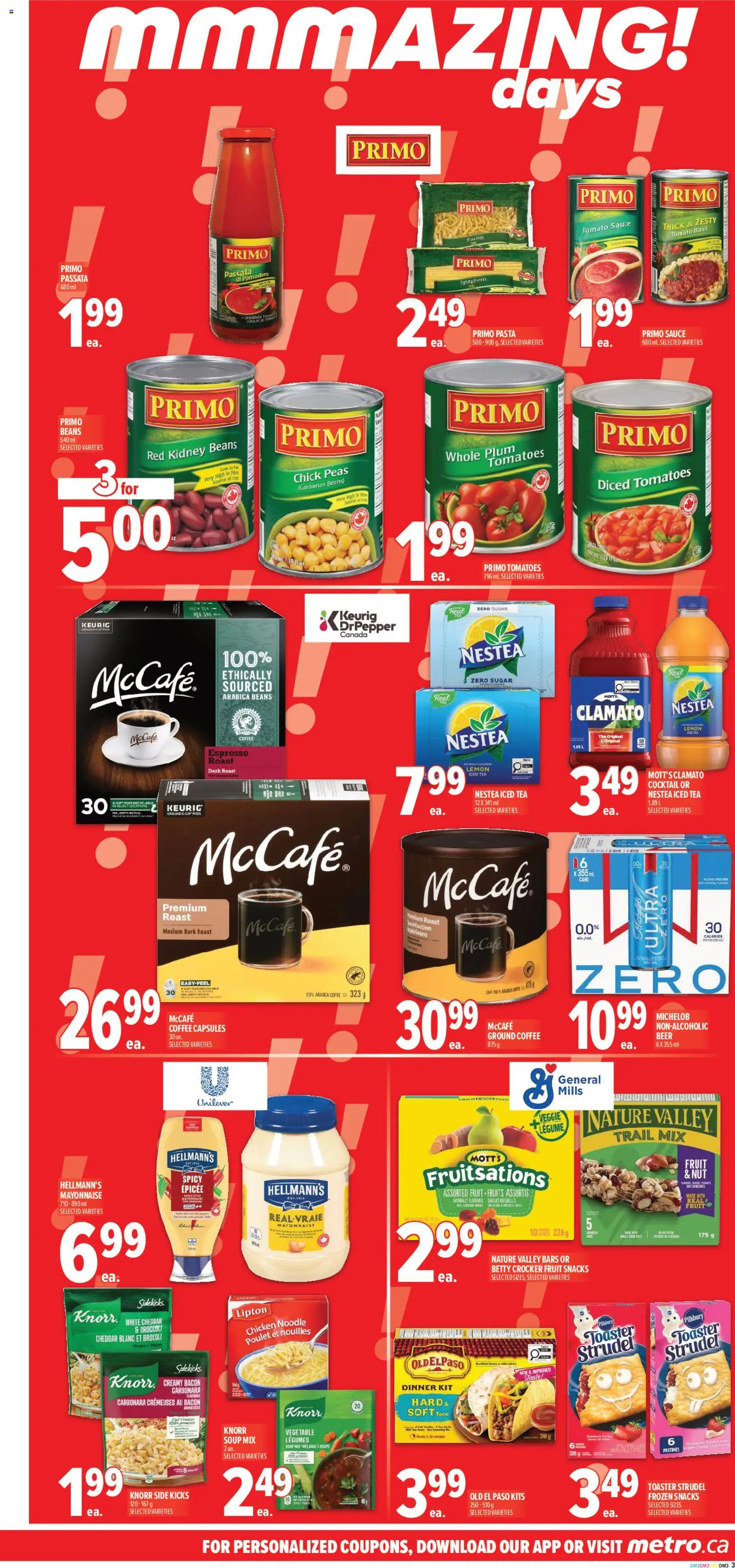 Metro flyer valid from 22.01.2026 | Page: 5 | Products: Pasta, Coffee, Beer, Tomatoes