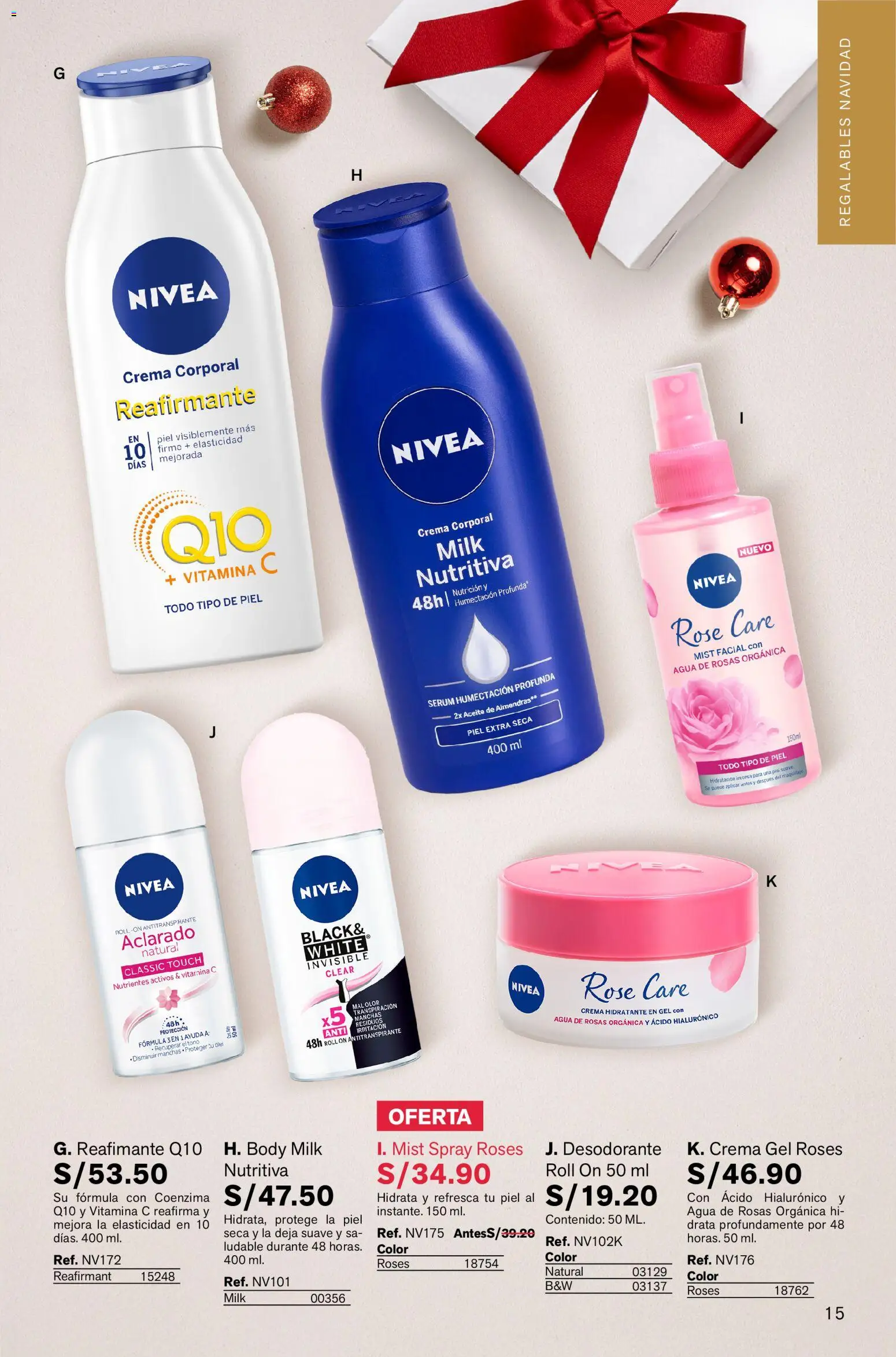 Catálogo Leonisa válido desde 13.11.2025 | Página: 15 | Productos: Desodorante, Antitranspirante, Aceite, Crema