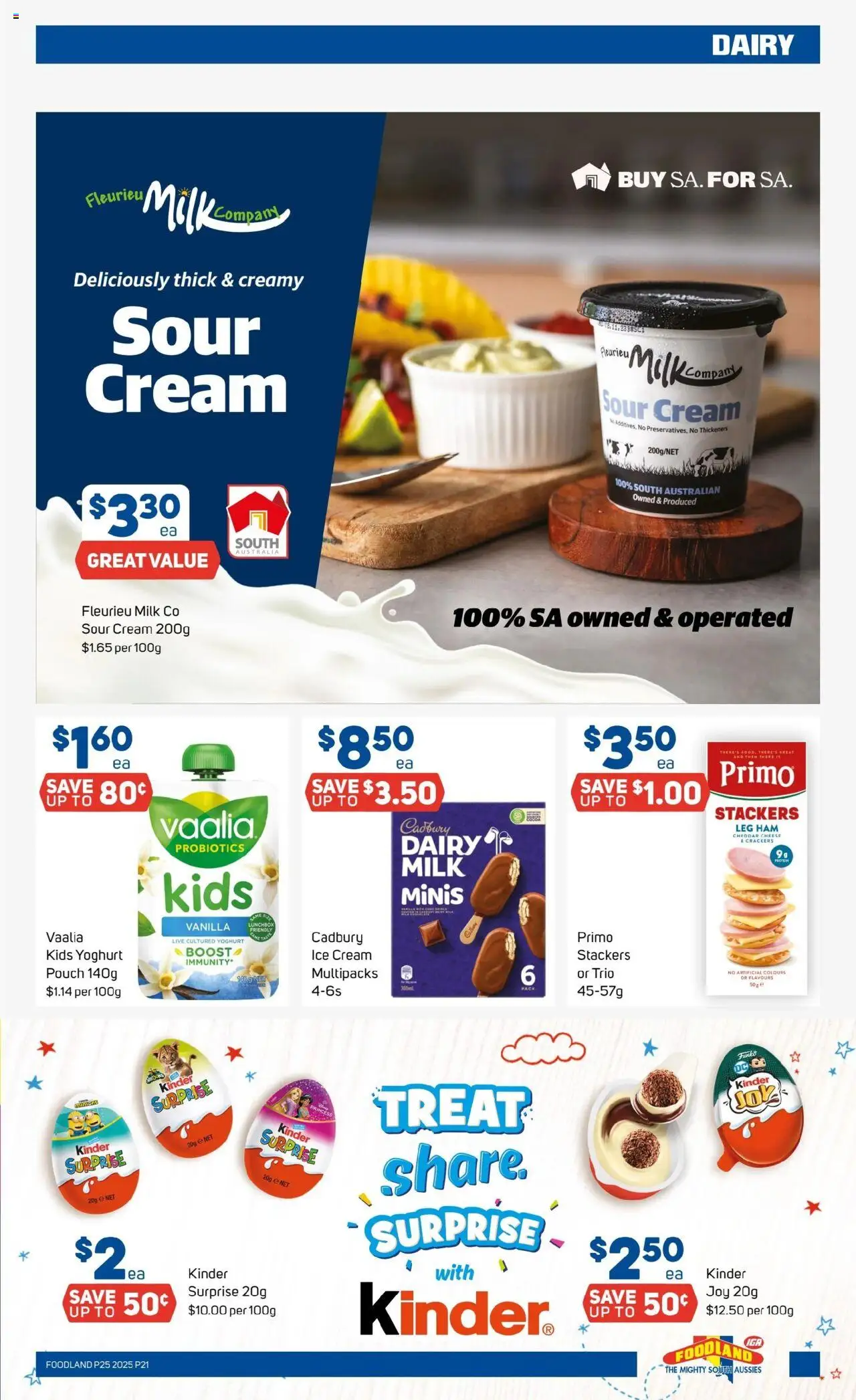 Foodland catalogue - valid from 18.06.2025 | Page: 21 | Products: Crackers, Yoghurt, Sour cream, Cream