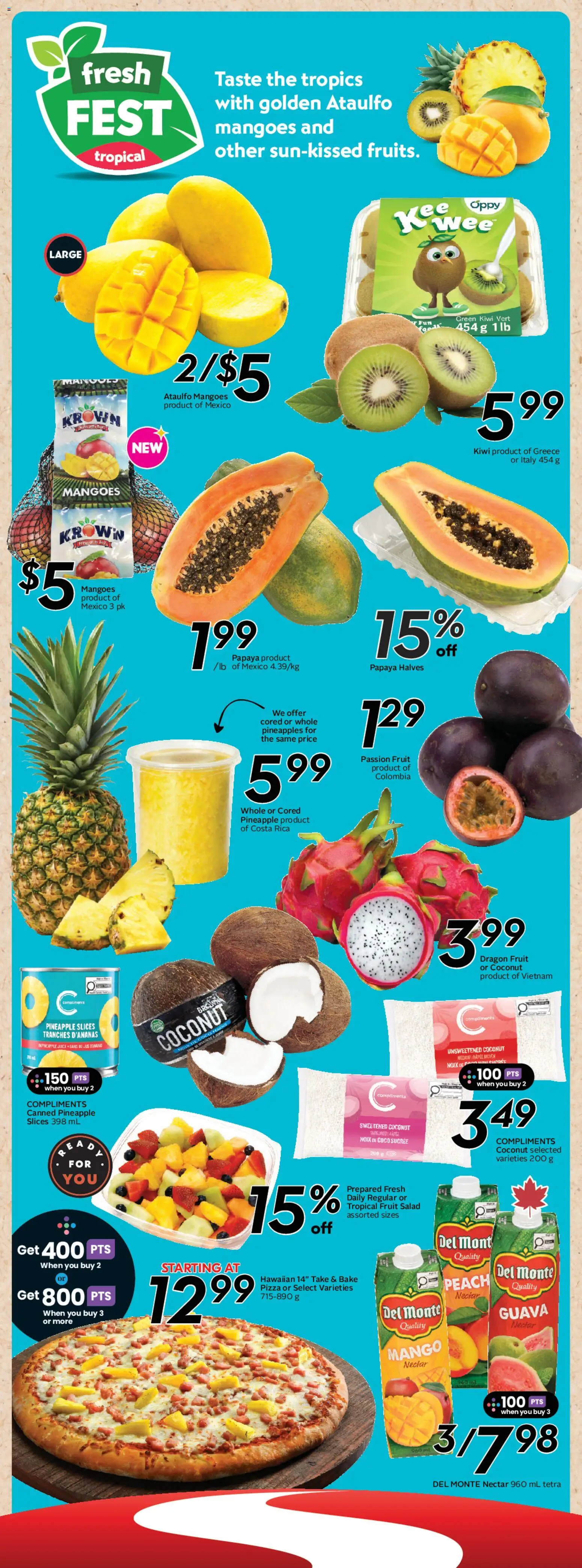 Safeway flyer valid from 19.03.2026 | Page: 18 | Products: Pineapple, Kiwi, Salad, Pizza