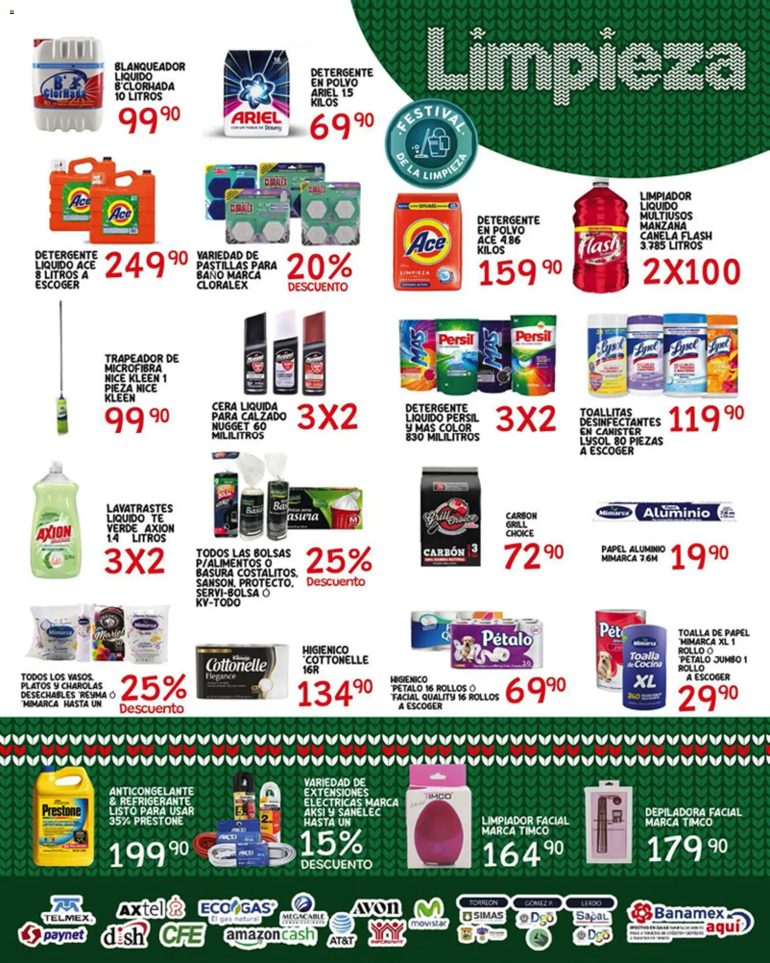 Nuevas ofertas de Alsuper válidas en toda la República Mexicana desde el 28.11.2025. ¡Encuentra las mejores ofertas en Alsuper folleto Laguna! | Página: 5 | Productos: Extensión, Toalla, Baño, Polvo