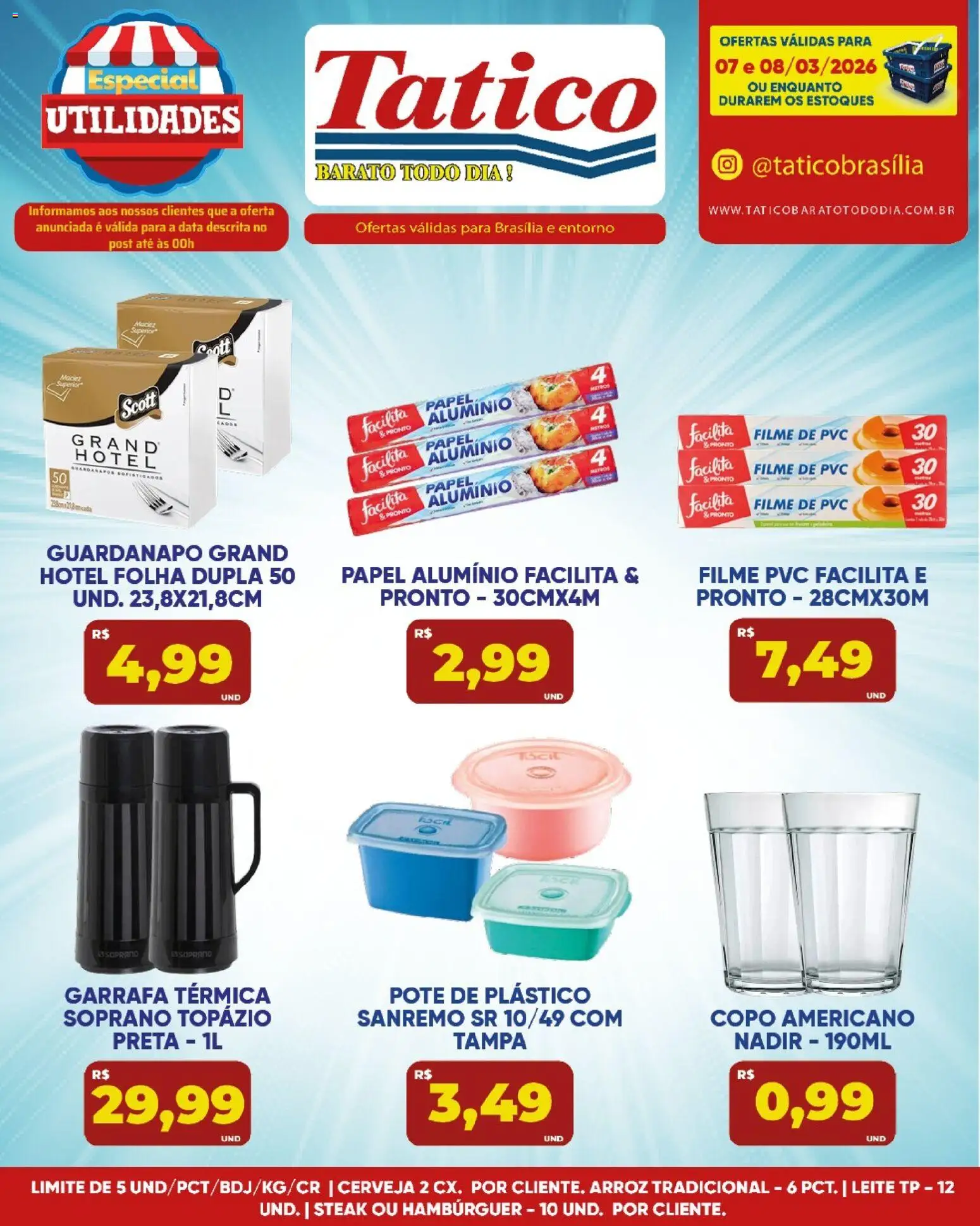 Tatico Folheto - válido de 07.03.2026 | Página: 21 | Produtos: filme de PVC, Garrafa térmica, Cerveja, Guardanapo