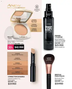 Avon revista - valida desde el 15.09.2025 | Página: 64 | Productos: Polvo compacto, Fijador, Brocha, Polvo