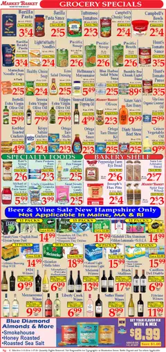 Preview of Market Basket weekly ads valid from 11.01.2026 | Page: 6 | Products: Oil, Wine, Beer, Rice