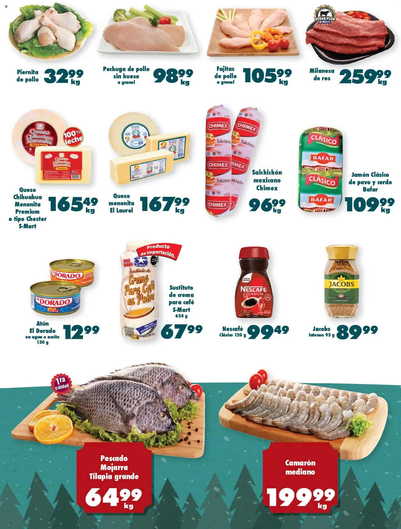 Nuevas ofertas de S-Mart válidas en toda la República Mexicana desde el 21.11.2025. ¡Encuentra las mejores ofertas en S-Mart folleto! | Página: 4 | Productos: Milanesa, Crema, Café, Res