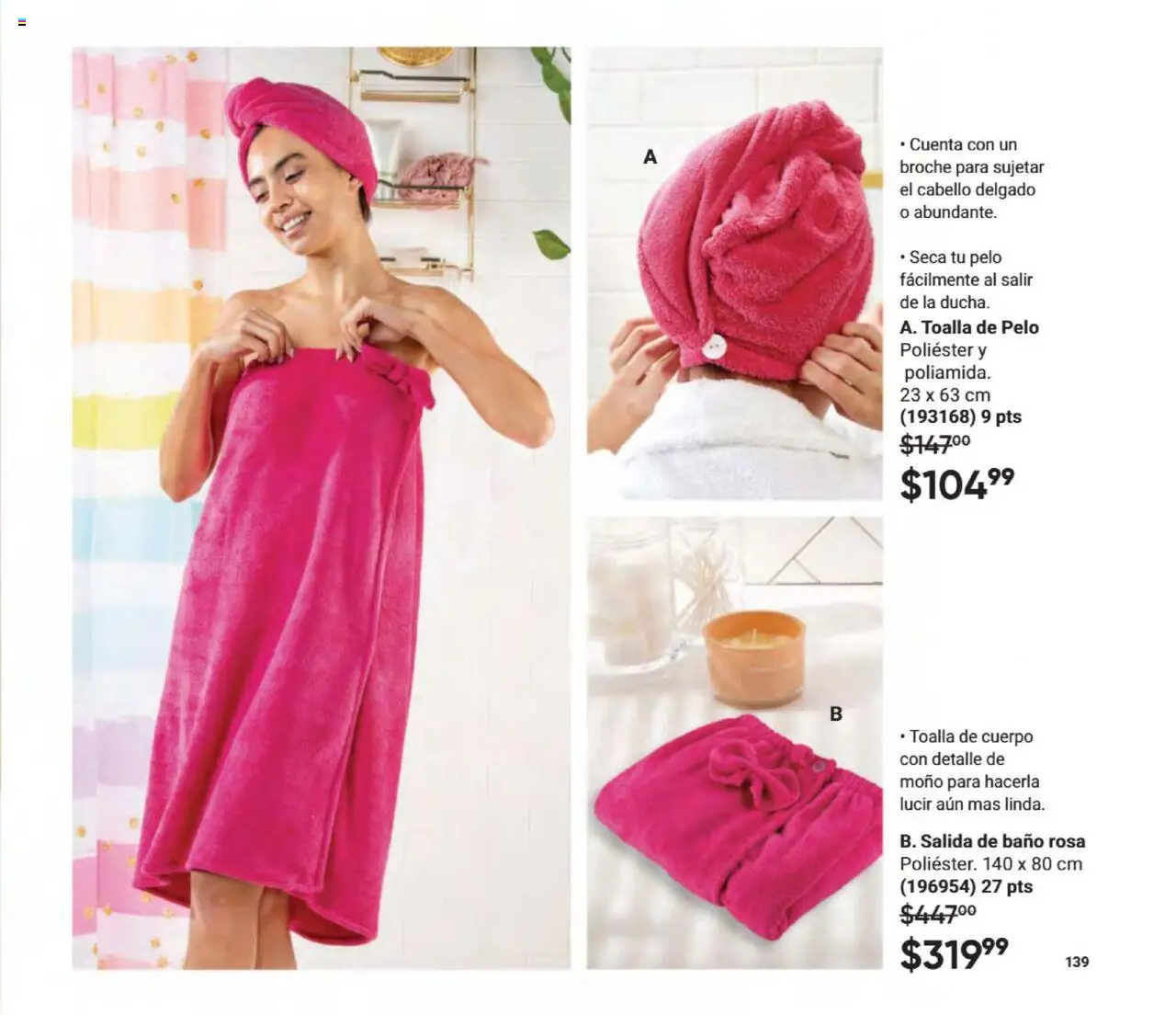 Nuevas ofertas de AVON válidas en toda la República Mexicana desde el 09.08.2025. ¡Encuentra las mejores ofertas en AVON - Casa & Estilo 13 2025! | Página: 141 | Productos: Toalla, Moño, Baño