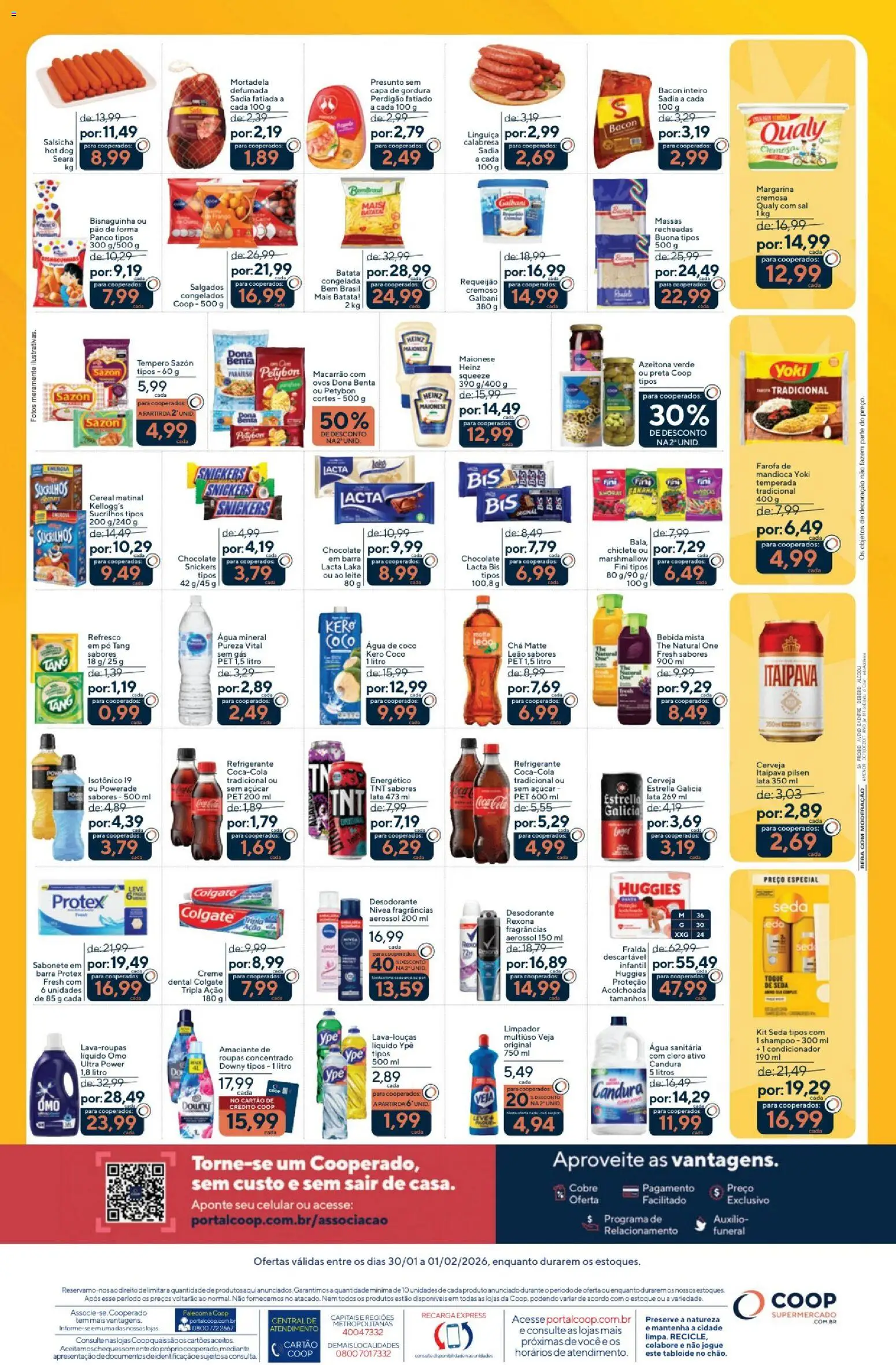 Coop Folheto - válido de 30.01.2026 | Página: 2 | Produtos: Shampoo, Cloro, Maionese, Farofa