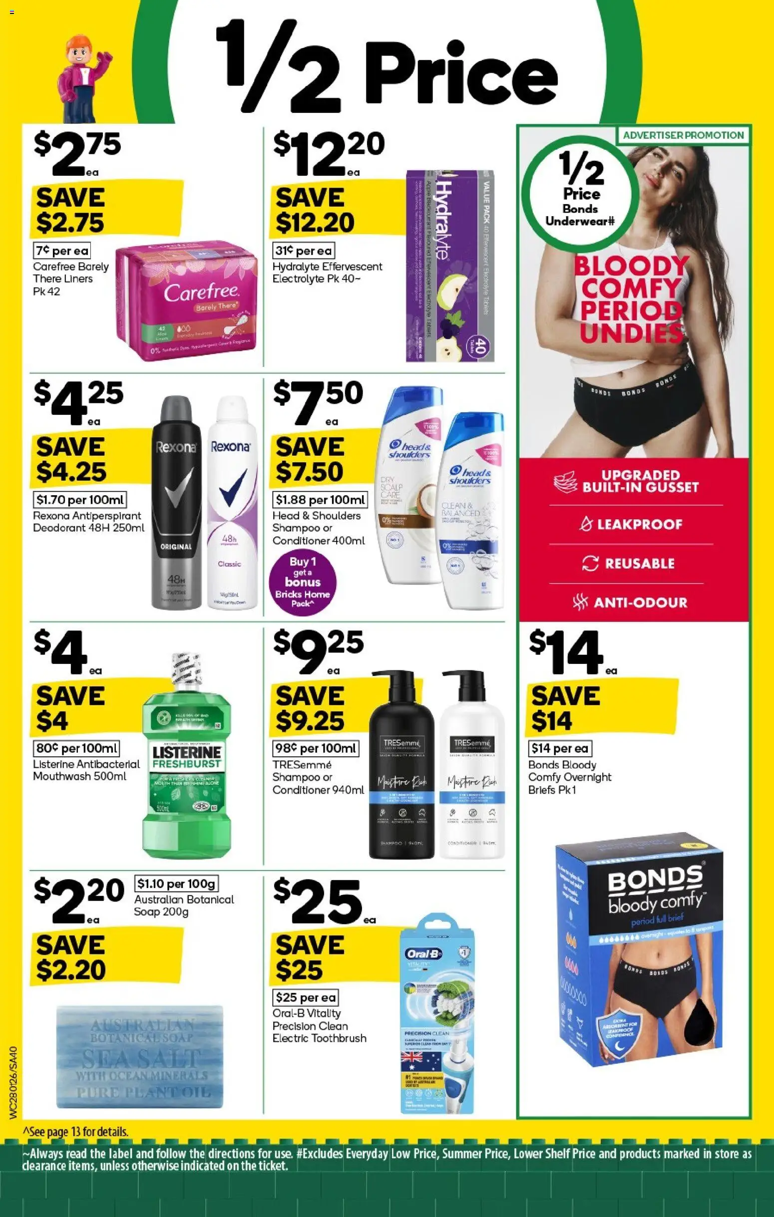 Woolworths catalogue - valid from 28.01.2026 | Page: 40 | Products: Shampoo, Antiperspirant, Salt, Electric toothbrush