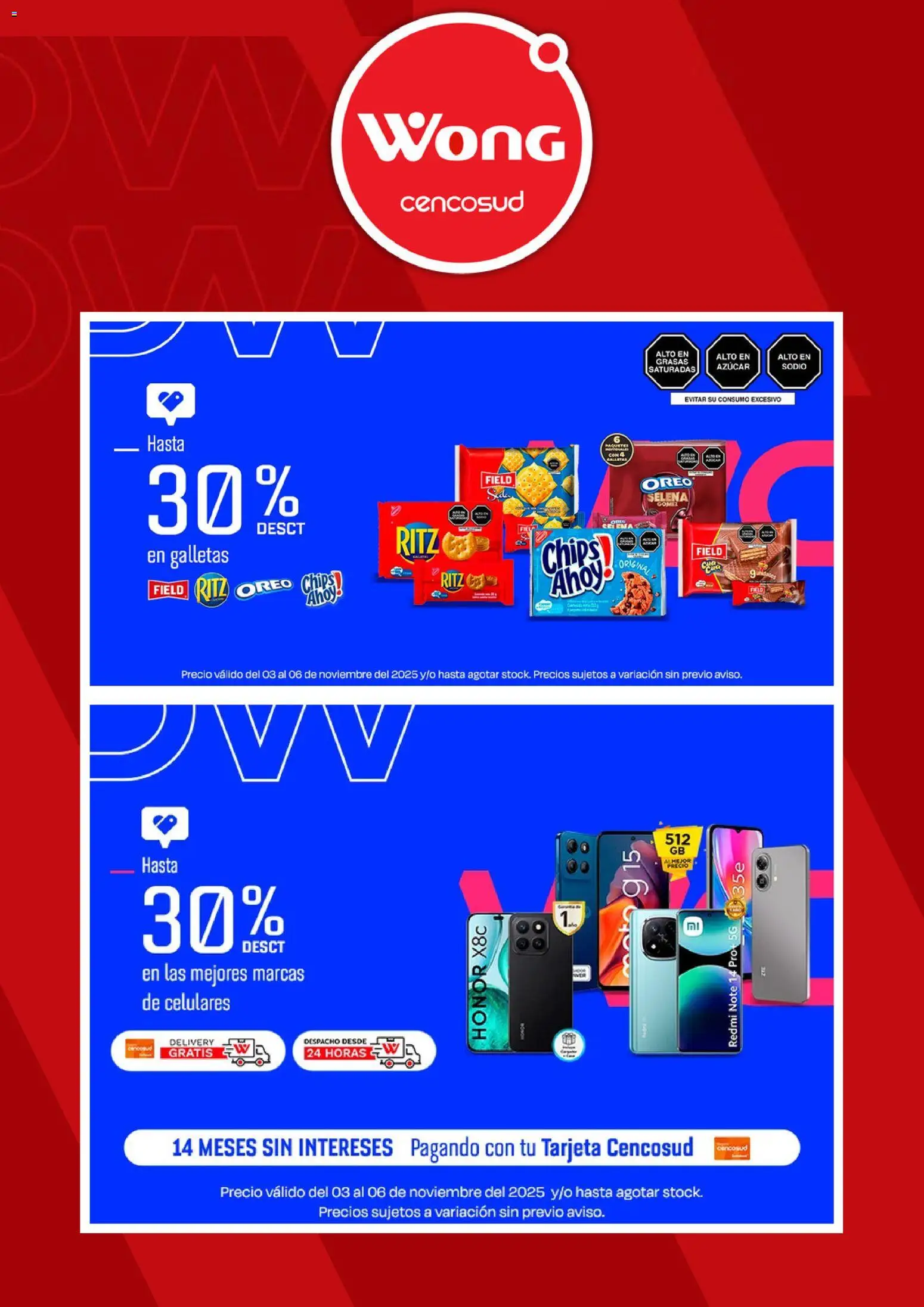 Catálogo Wong válido desde 03.11.2025 | Página: 6 | Productos: Galletas