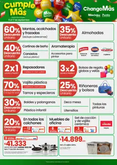 Changomas ofertas │ válido desde el 11.09.2025 | Página: 14 | Productos: Banco, Cortinas, Mesa, Baño