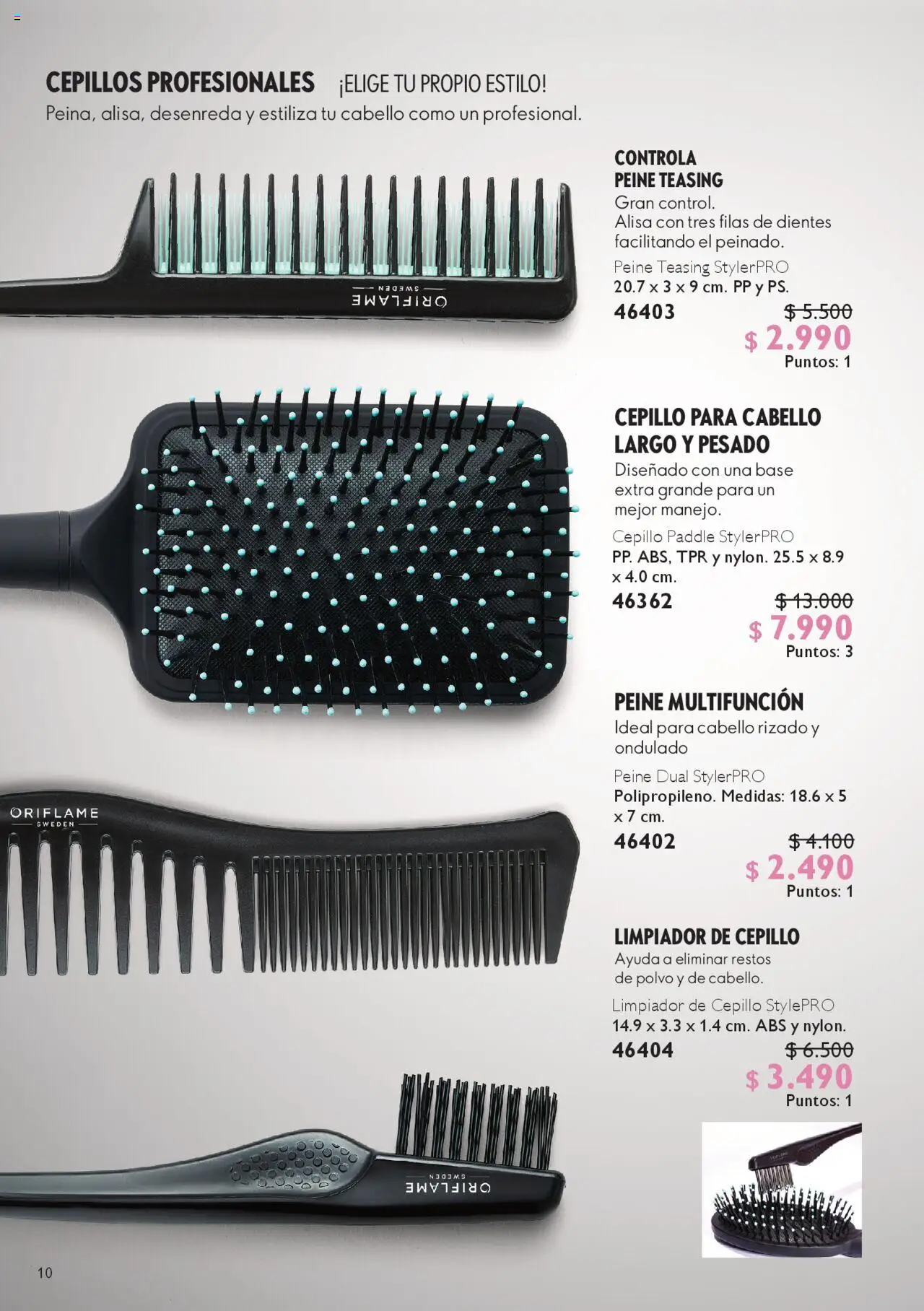 Oriflame catálogo │ válido desde el 04.10.2025 | Página: 10 | Productos: Limpiador, Polvo, Peine, Base