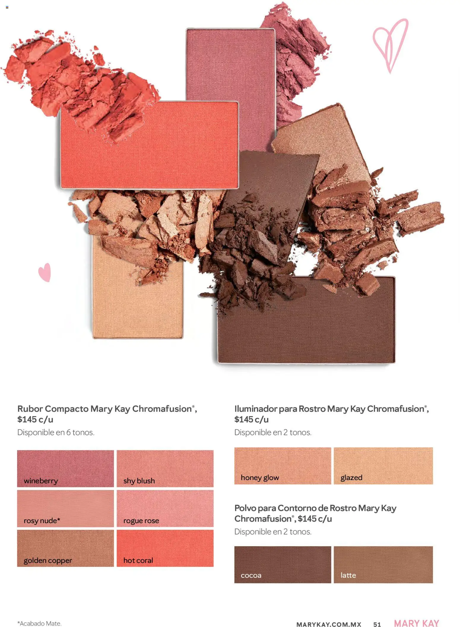 Nuevas ofertas de Mary Kay válidas en toda la República Mexicana desde el 01.01.2026. ¡Encuentra las mejores ofertas en Mary Kay catálogo! | Página: 51 | Productos: Iluminador, Contorno, Polvo, Rubor