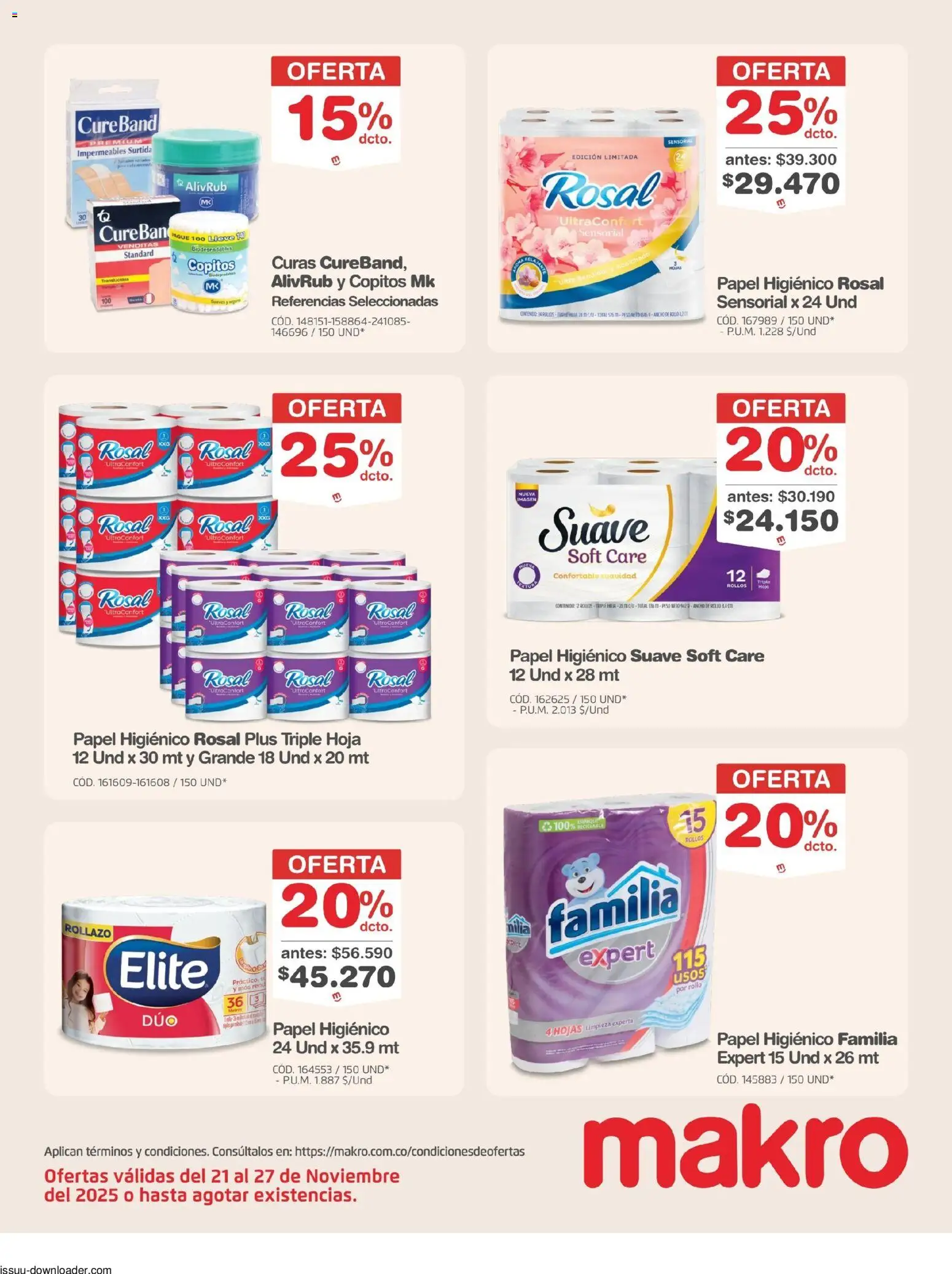 Makro revista - valida desde el 21.11.2025 | Página: 26 | Productos: Peso, Papel higiénico