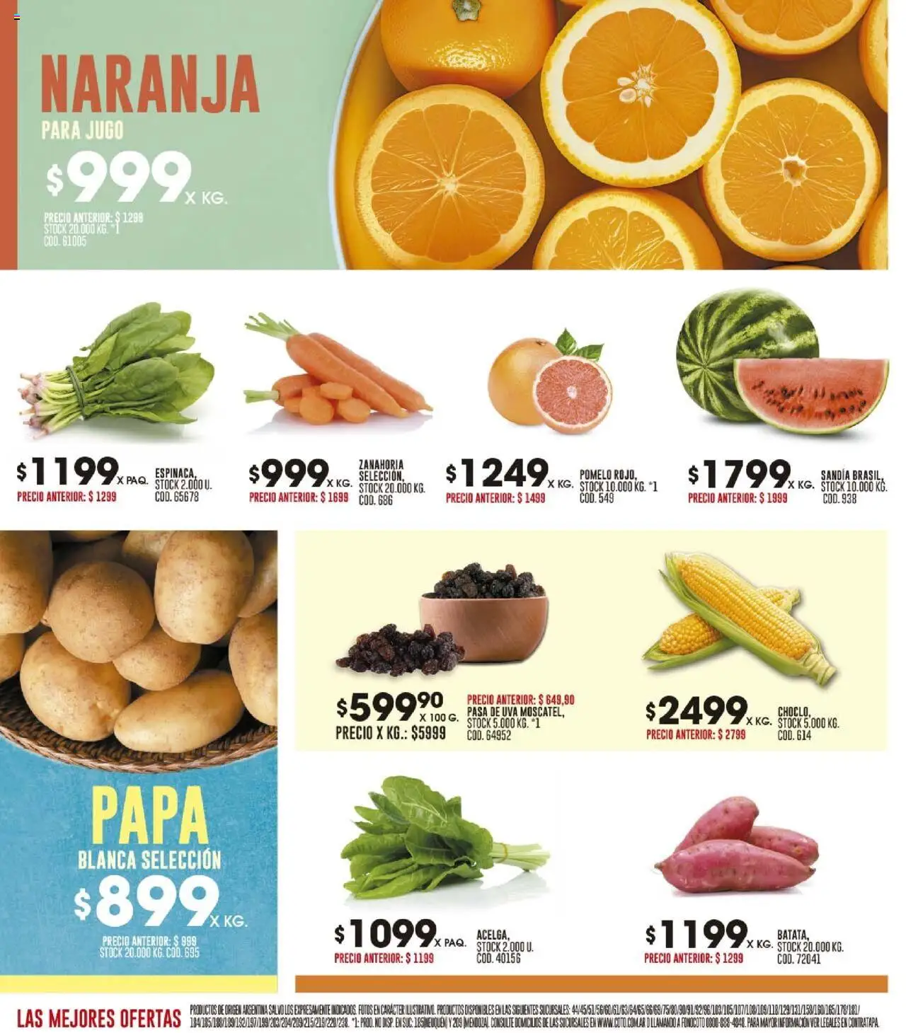 Coto - Ofertas │ válido desde el 22.09.2025 | Página: 2 | Productos: Papa, Uva, Jugo, Zanahoria