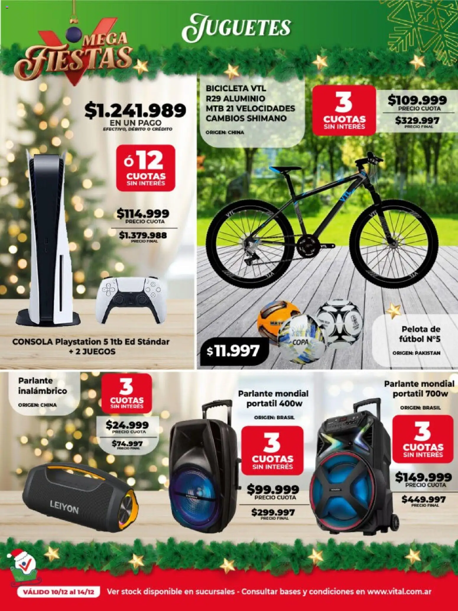 Vital - Especial Navidad │ válido desde el 10.12.2025 | Página: 6 | Productos: Pelota, Parlante