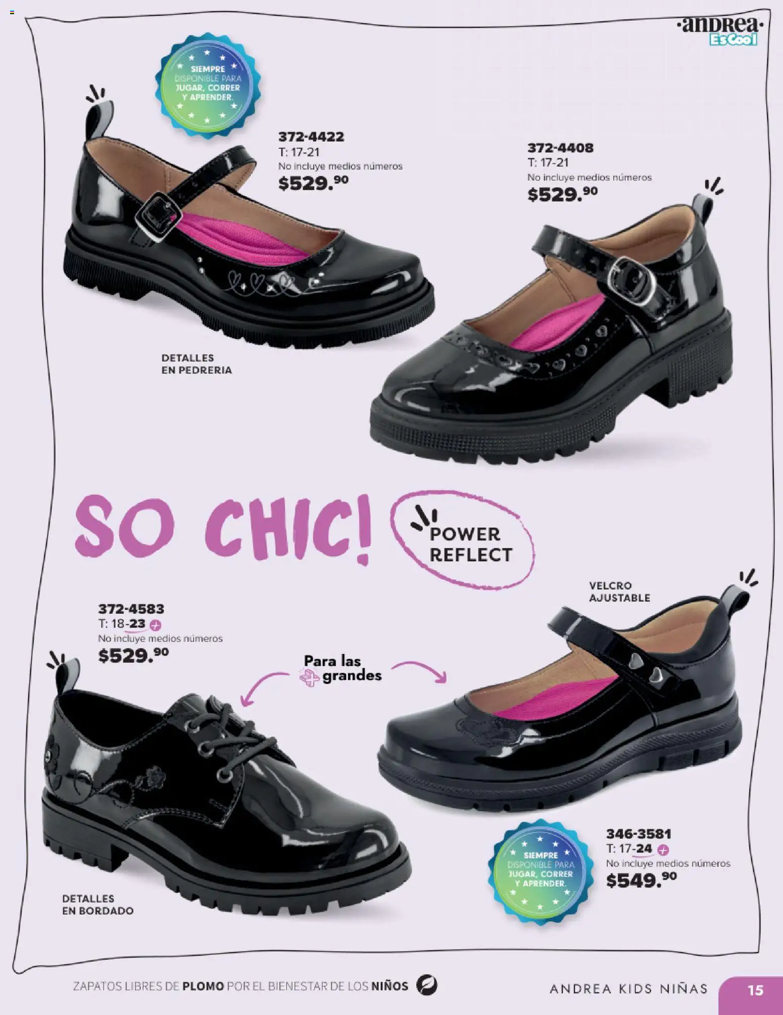 Nuevas ofertas de Andrea válidas en toda la República Mexicana desde el 25.05.2025. ¡Encuentra las mejores ofertas en Andrea catálogo Colegial ! | Página: 15 | Productos: Zapatos