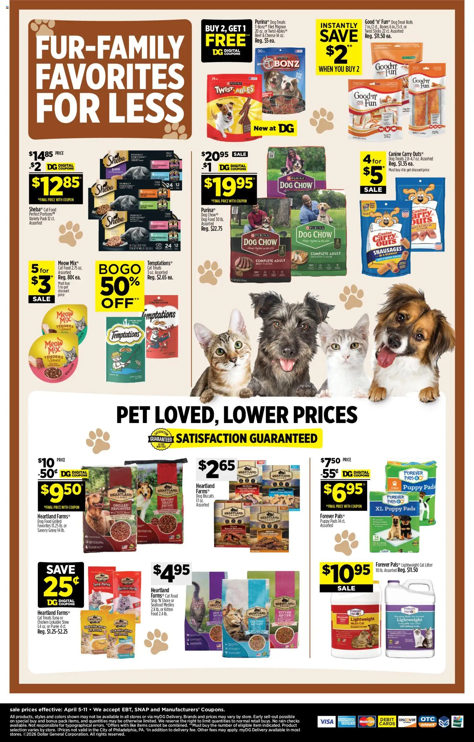 Dollar General Weekly Ad - valid from 05.04.2026 | Page: 16 | Products: Cat Food, Cheese, Beef, Sauce