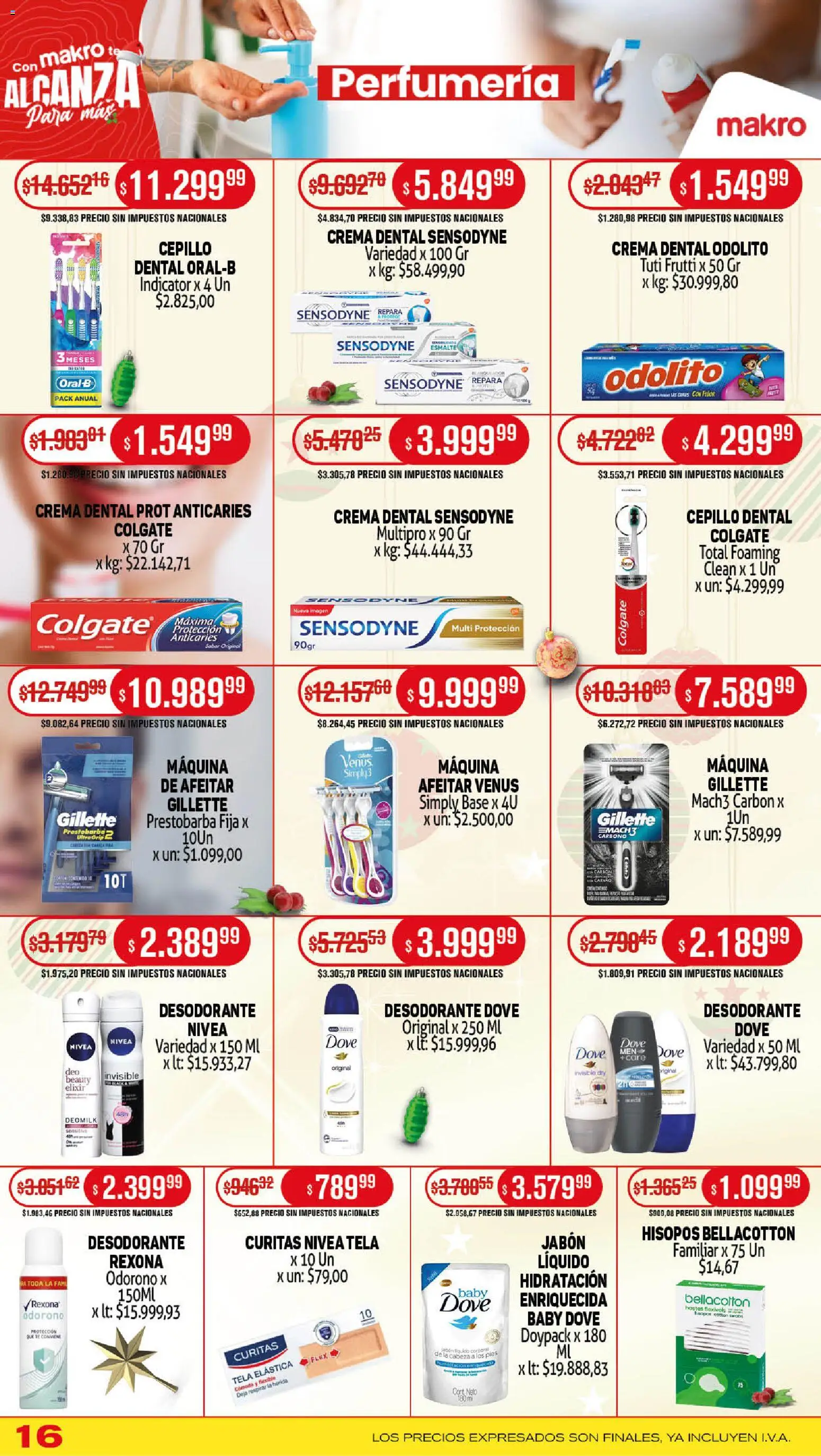 Makro ofertas │ válido desde el 11.12.2025 | Página: 16 | Productos: Maquina de afeitar, Cepillo, Jabón, Crema