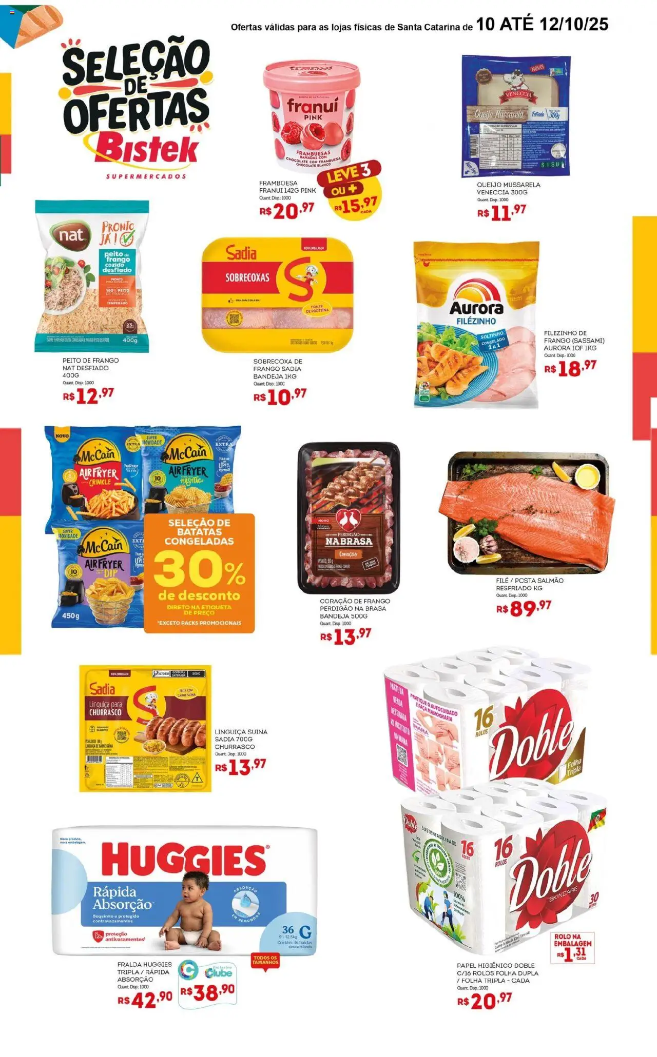 Bistek Supermercados Folheto - válido de 10.10.2025 | Página: 2 | Produtos: Franui, Rolo, Faca, Mussarela