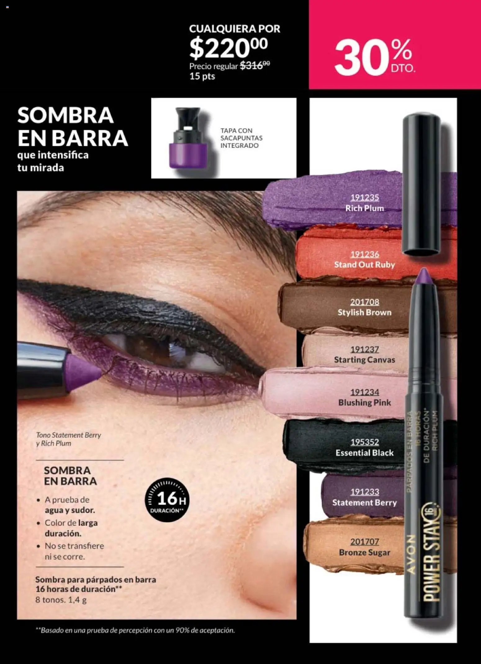 Nuevas ofertas de AVON válidas en toda la República Mexicana desde el 10.01.2026. ¡Encuentra las mejores ofertas en AVON campaña 2 2026! | Página: 93 | Productos: Sacapuntas, Agua, Sombra, Barra