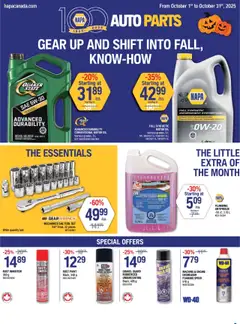 Preview of NAPA Auto Parts weekly flyer from shop NAPA Auto Parts valid from 01.10.2025