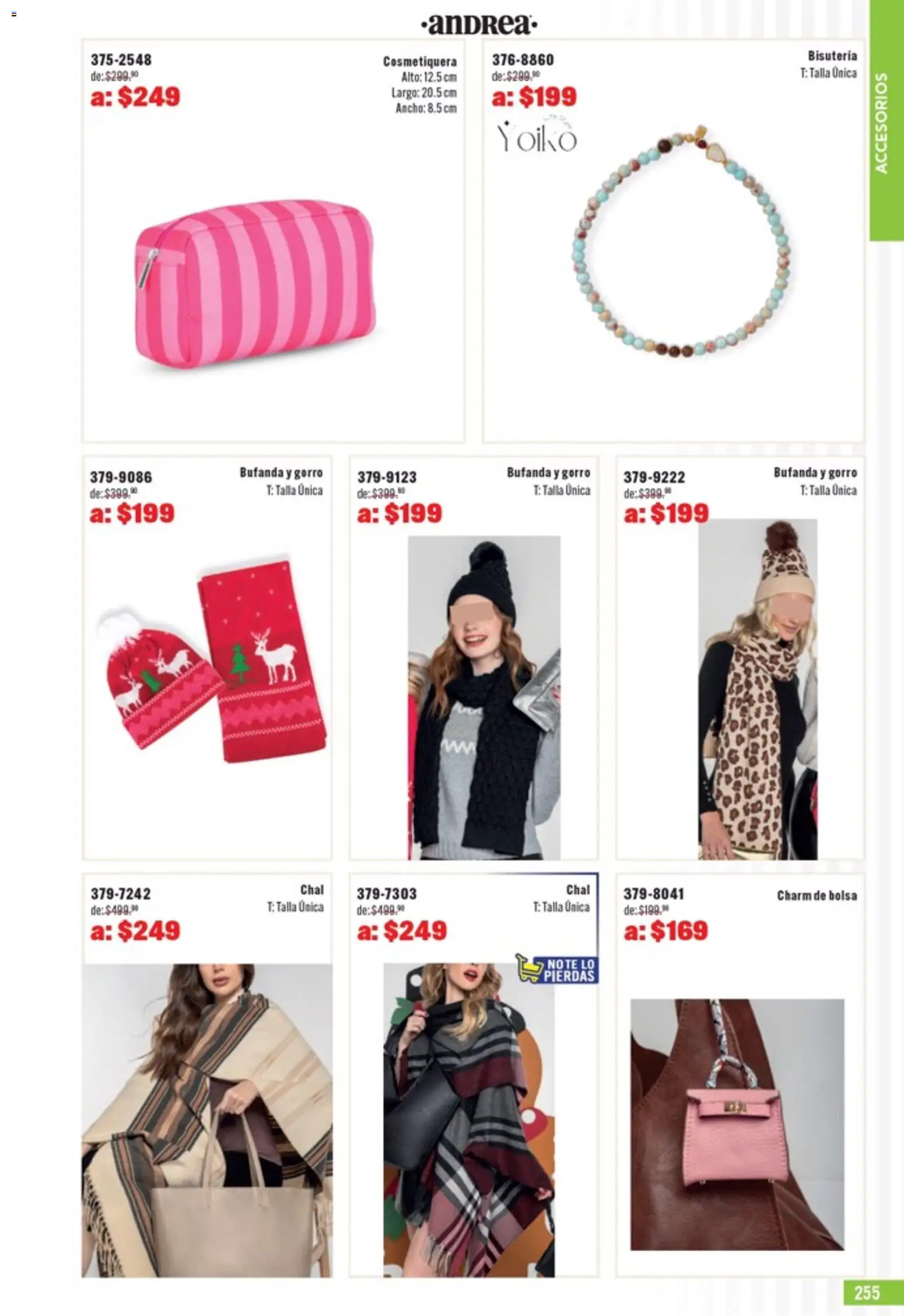 Nuevas ofertas de Andrea válidas en toda la República Mexicana desde el 05.04.2026. ¡Encuentra las mejores ofertas en Andrea catálogo Outlet! | Página: 255 | Productos: Chal, Bufanda, Bolsa