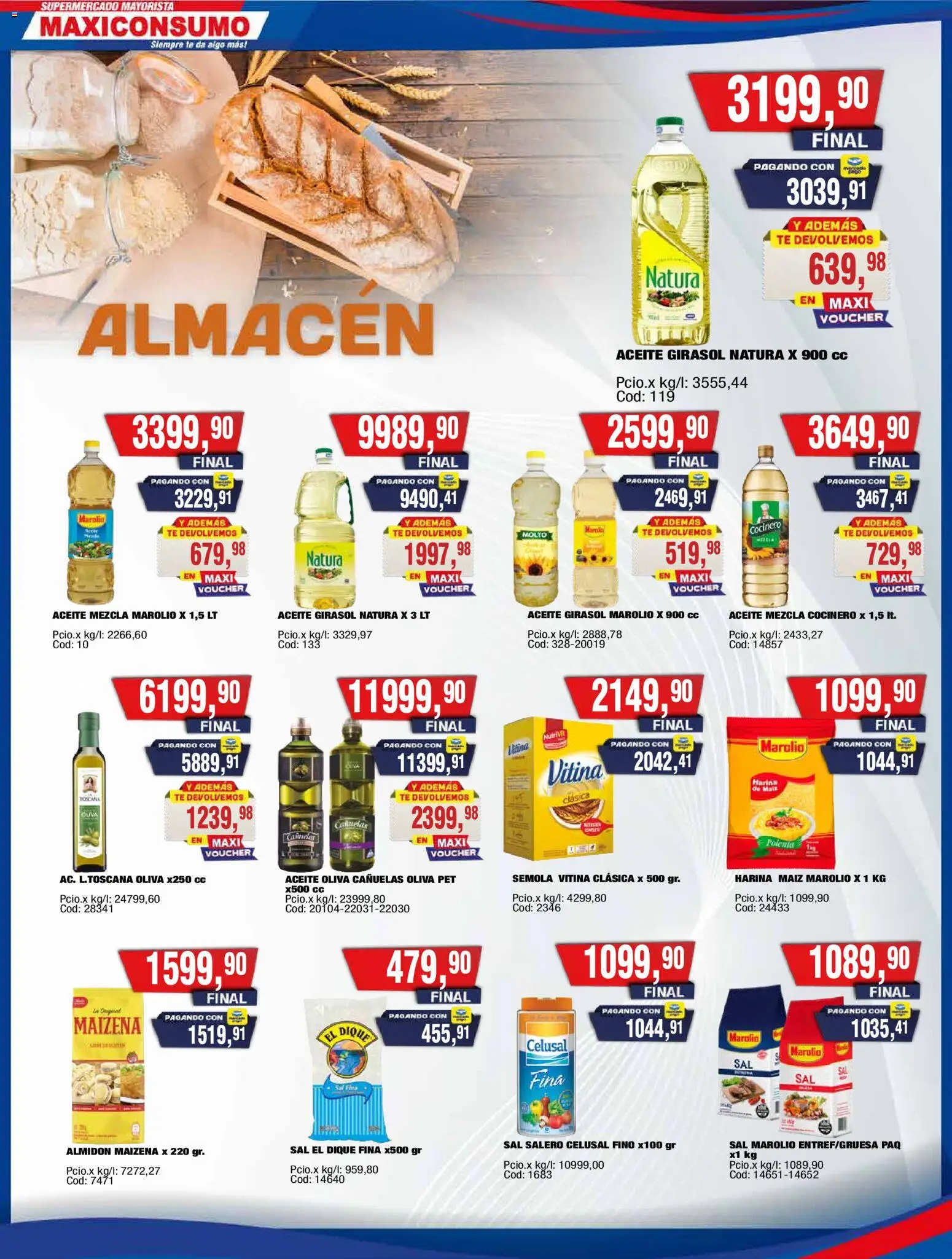 Maxiconsumo ofertas │ válido desde el 30.03.2026 | Página: 3 | Productos: Aceite, Sal, Oliva, Té