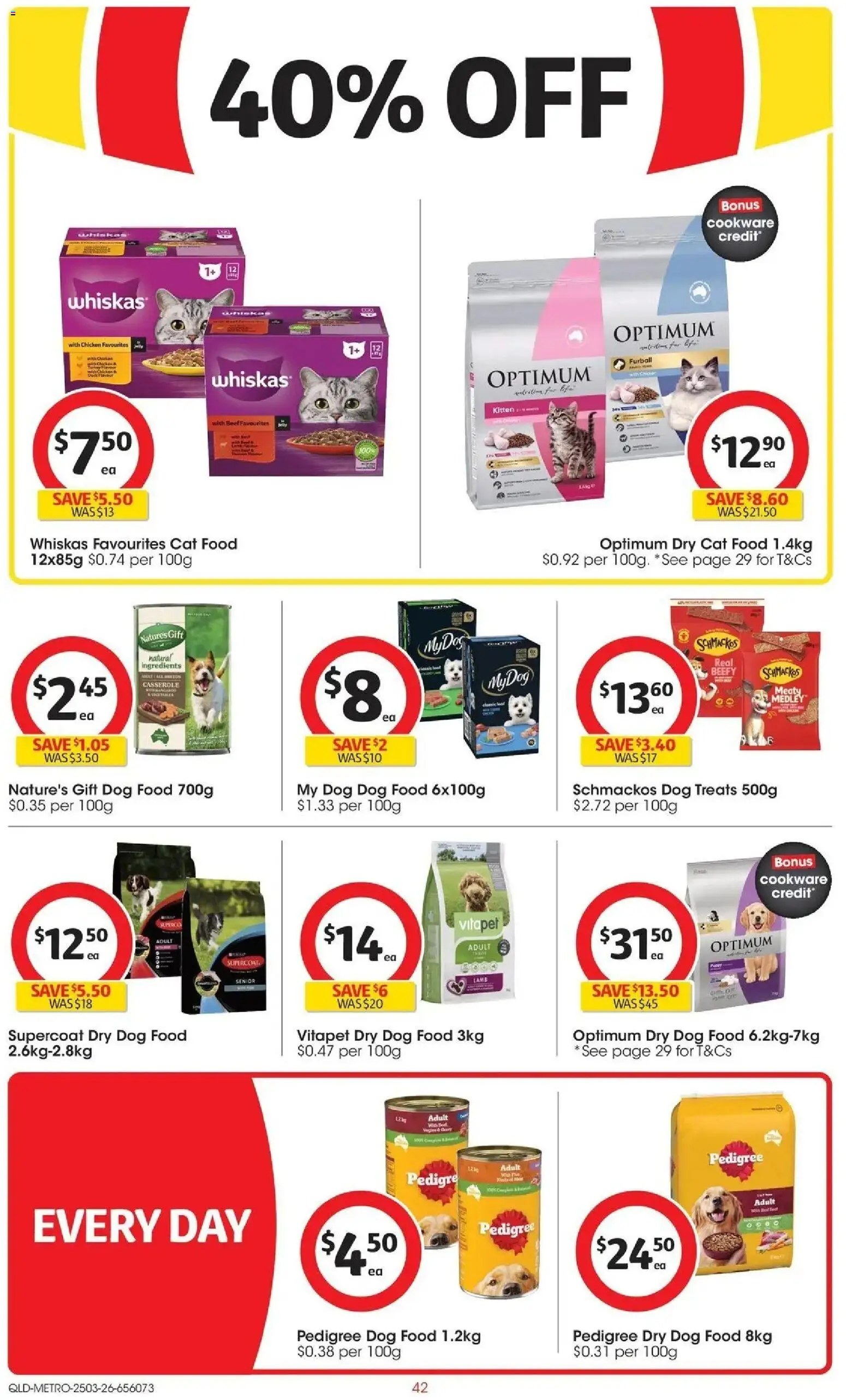 Coles catalogue - valid from 24.03.2026 | Page: 42 | Products: Chicken, Lamb, Beef, Dog food
