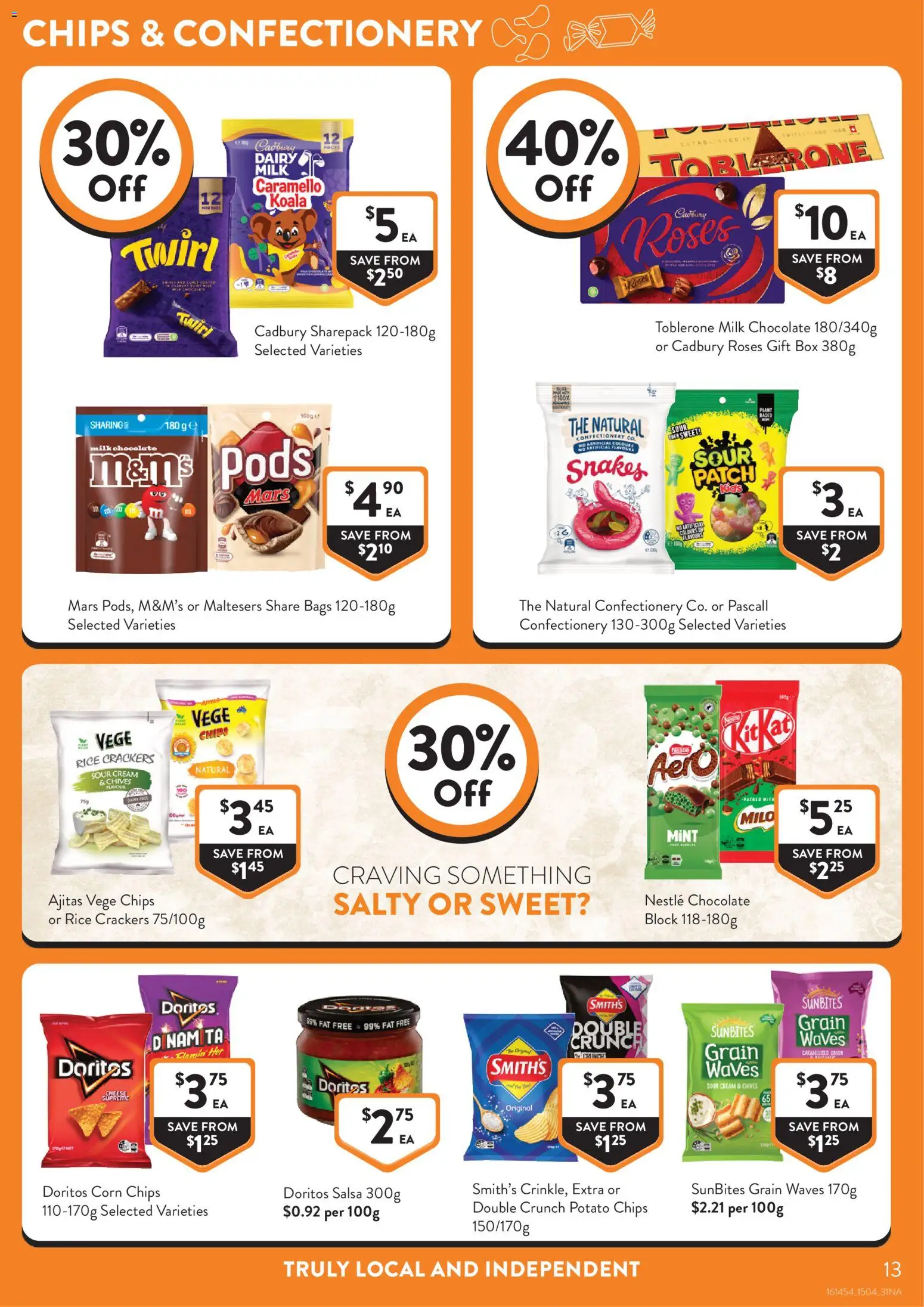 Foodworks catalogue - valid from 15.04.2026 | Page: 13 | Products: Box, Crackers, Chips, Cream