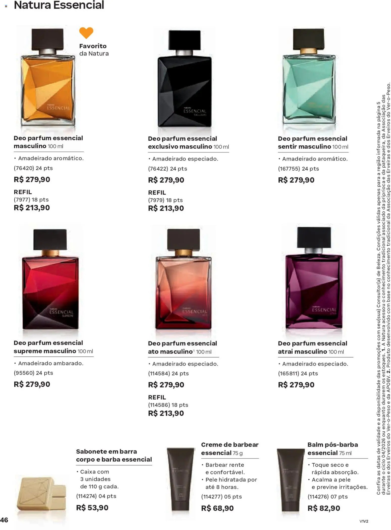 Natura Folheto - válido de 19.02.2026 | Página: 46 | Produtos: Base, Creme, Sabonete, Creme de barbear