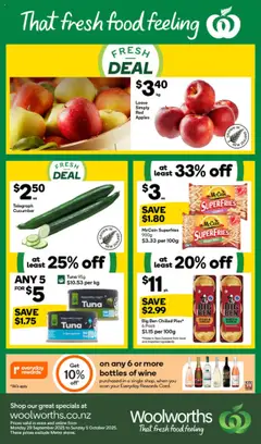 Woolworths North Island catalogue preview  - valid from 29.09.2025