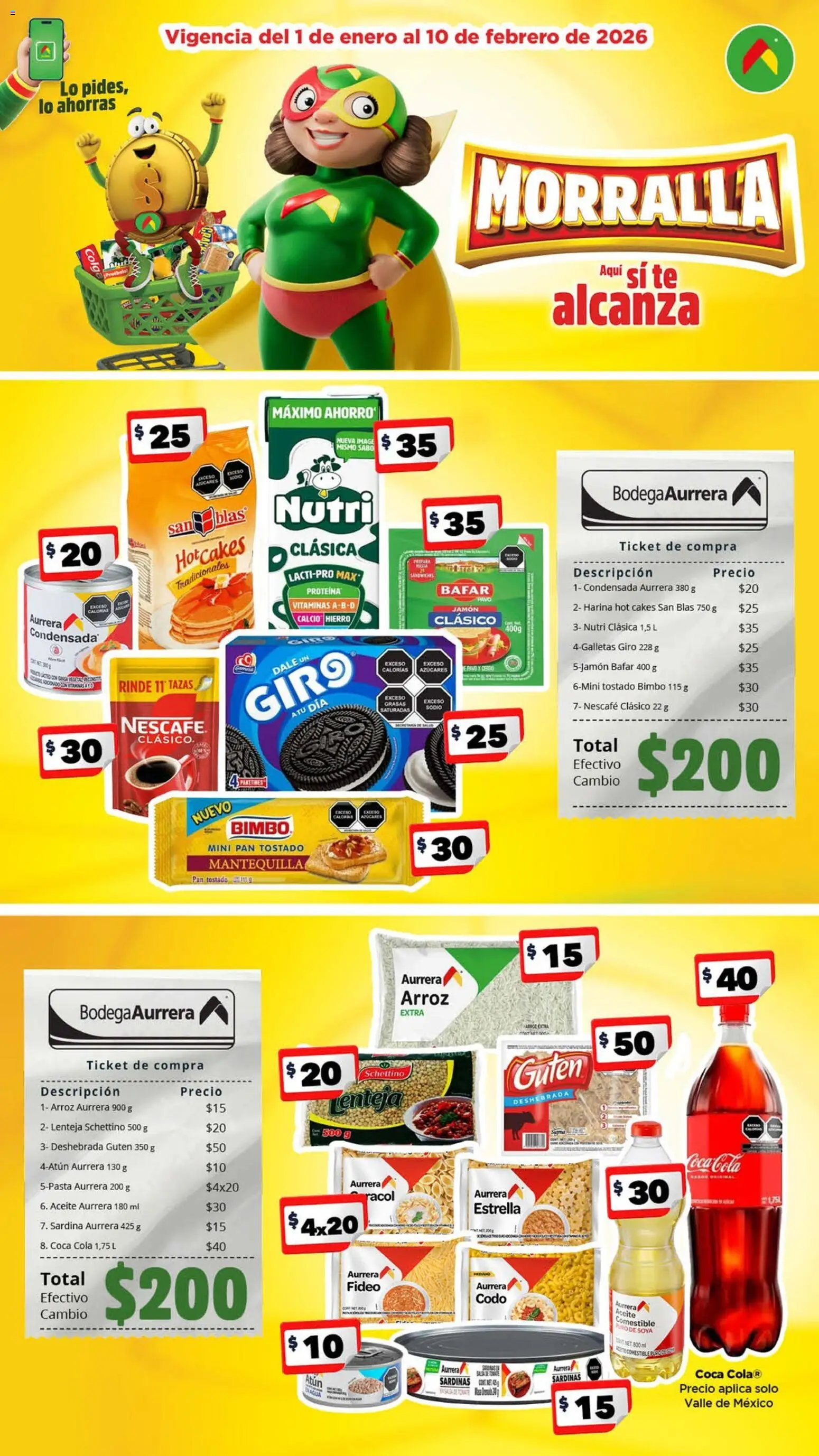 Nuevas ofertas de Bodega Aurrerá válidas en toda la República Mexicana desde el 01.01.2026. ¡Encuentra las mejores ofertas en Bodega Aurrerá folleto! | Página: 1 | Productos: Harina, Mantequilla, Pan, Vitaminas